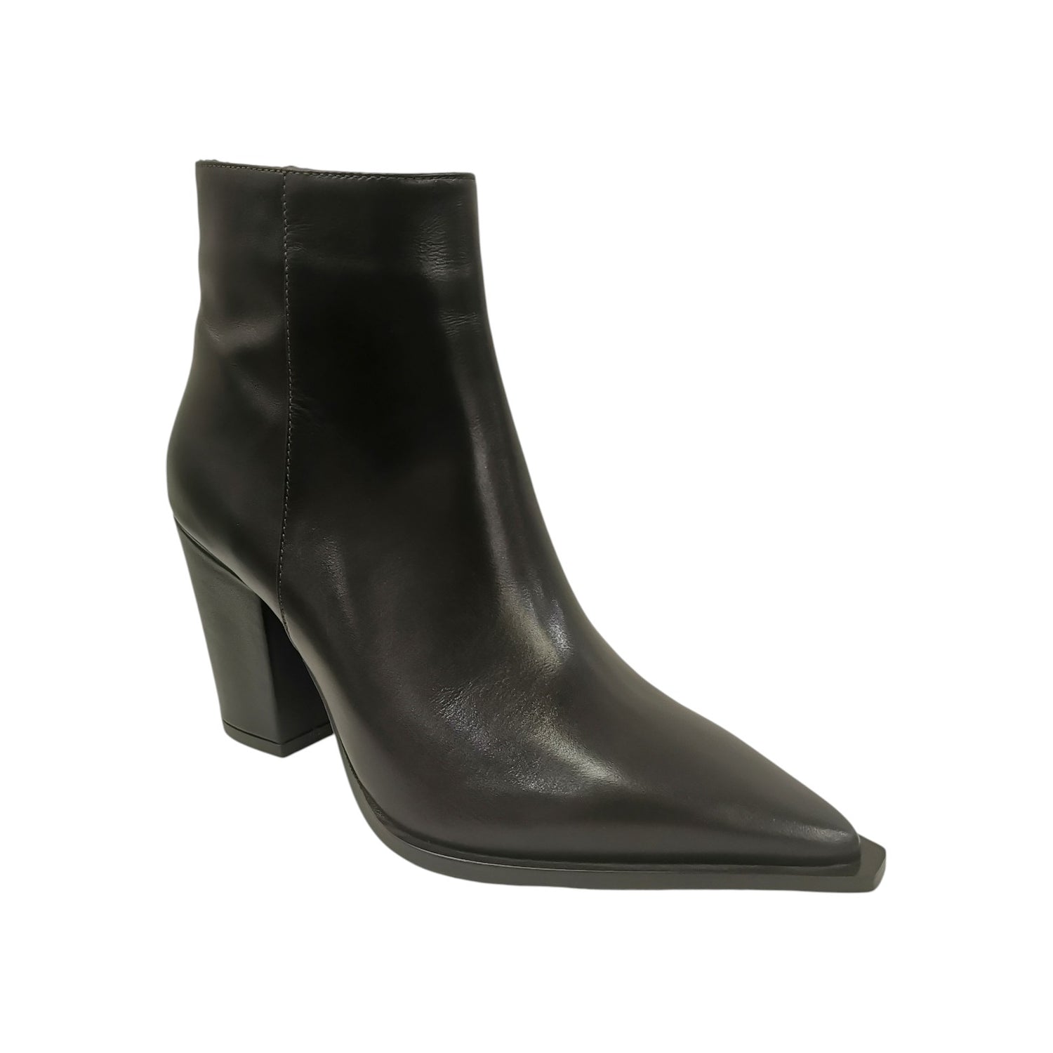 L'Amour by Albano Stivaletto Donna in Pelle Moro a Punta con Tacco Largo Alto 90mm