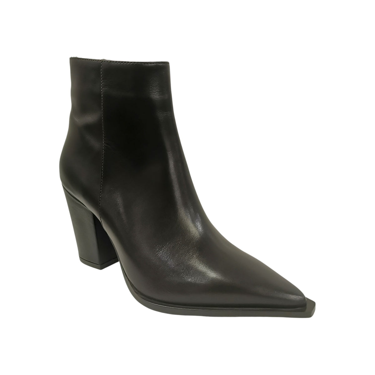 L'Amour by Albano Stivaletto Donna in Pelle Moro a Punta con Tacco Largo Alto 90mm
