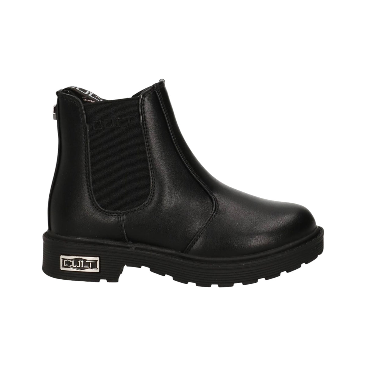 Cult Young Bealtes Bambina in Ecopelle Nera con Zip