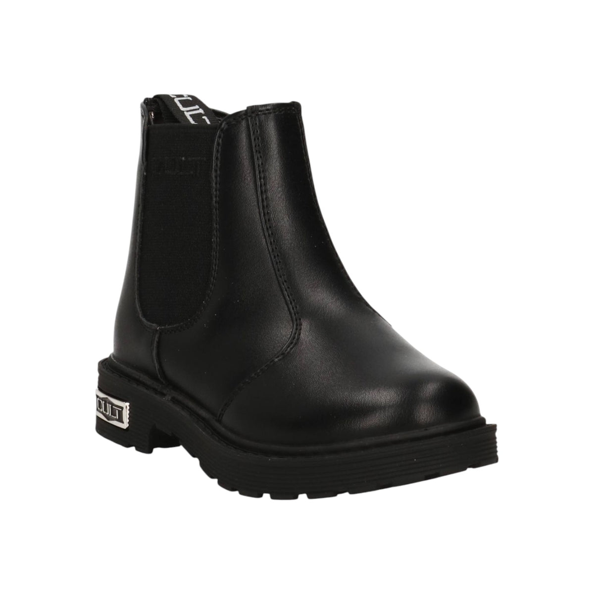 Cult Young Bealtes Bambina in Ecopelle Nera con Zip