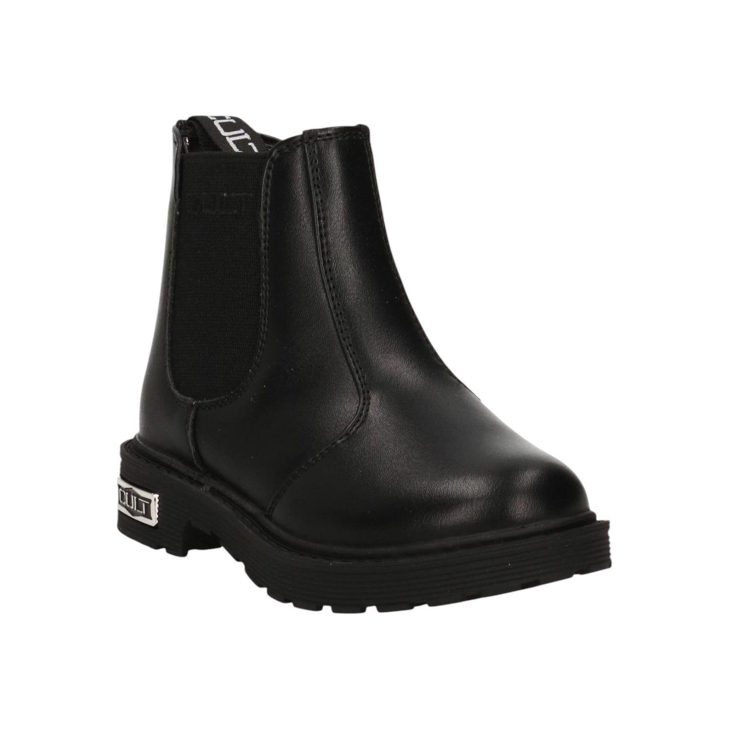 Cult Young Bealtes Bambina in Ecopelle Nera con Zip