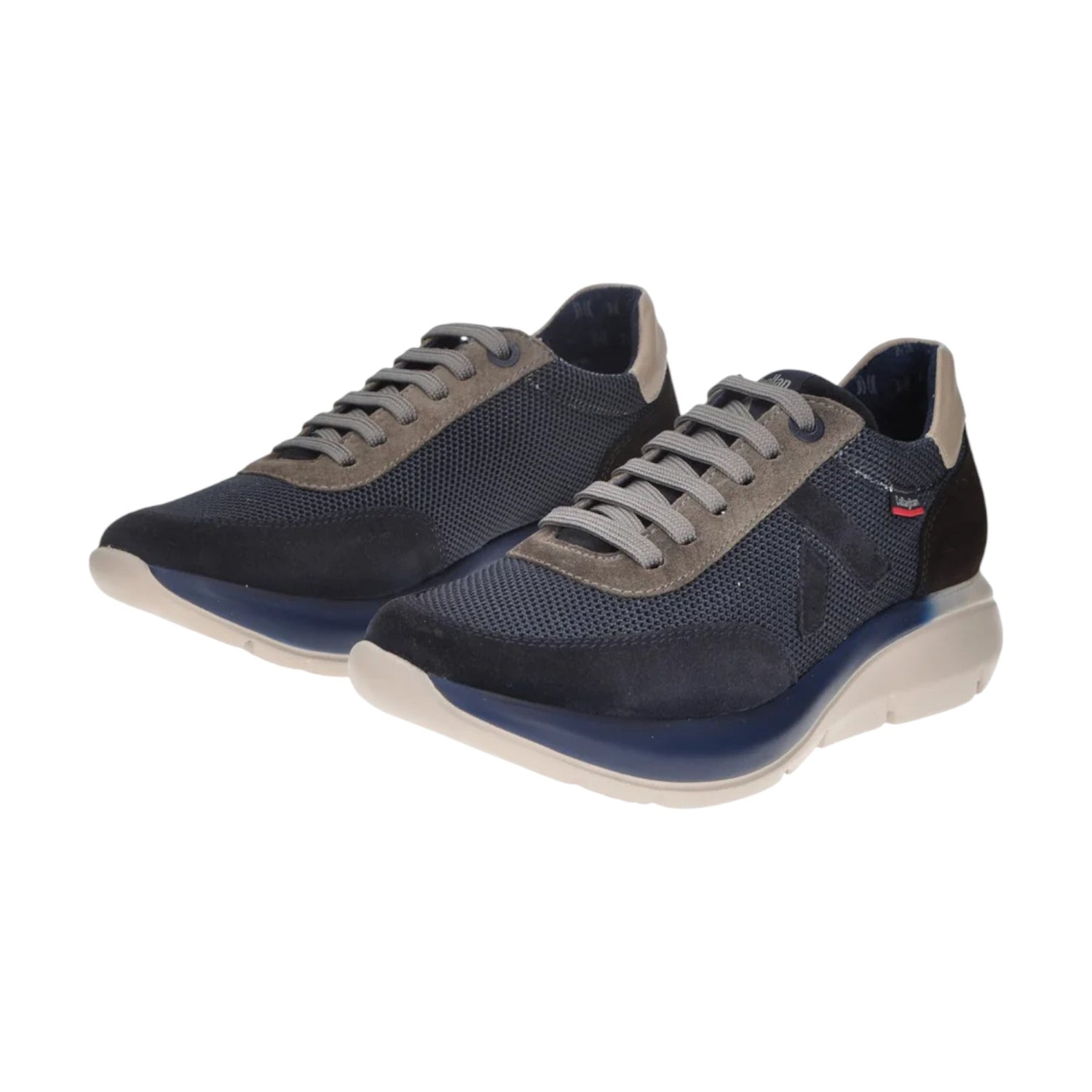 Callaghan Sneakers Uomo in Pelle e Camoscio Blu con Memory Foam