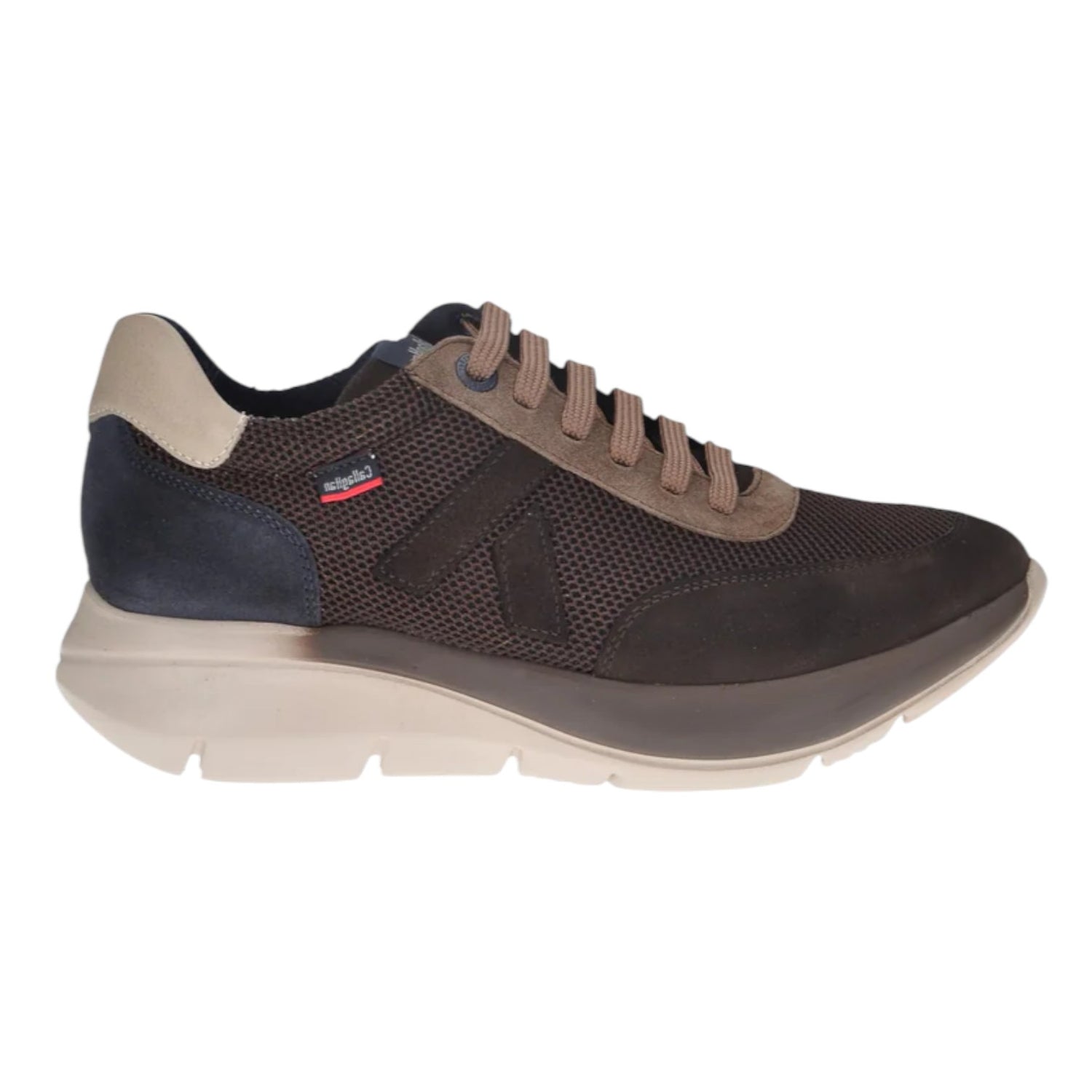 Callaghan Sneakers Uomo in Pelle e Camoscio Testa di Moro con Memory Foam