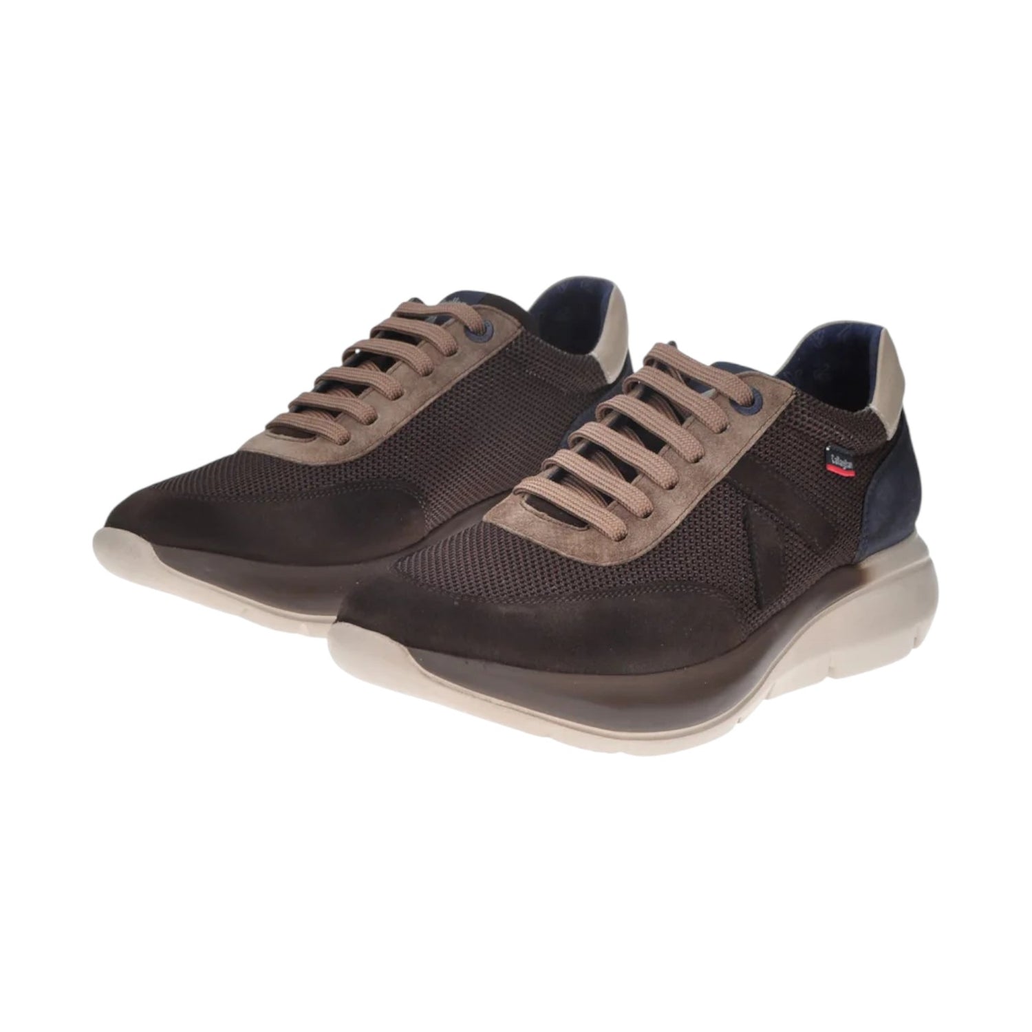 Callaghan Sneakers Uomo in Pelle e Camoscio Testa di Moro con Memory Foam