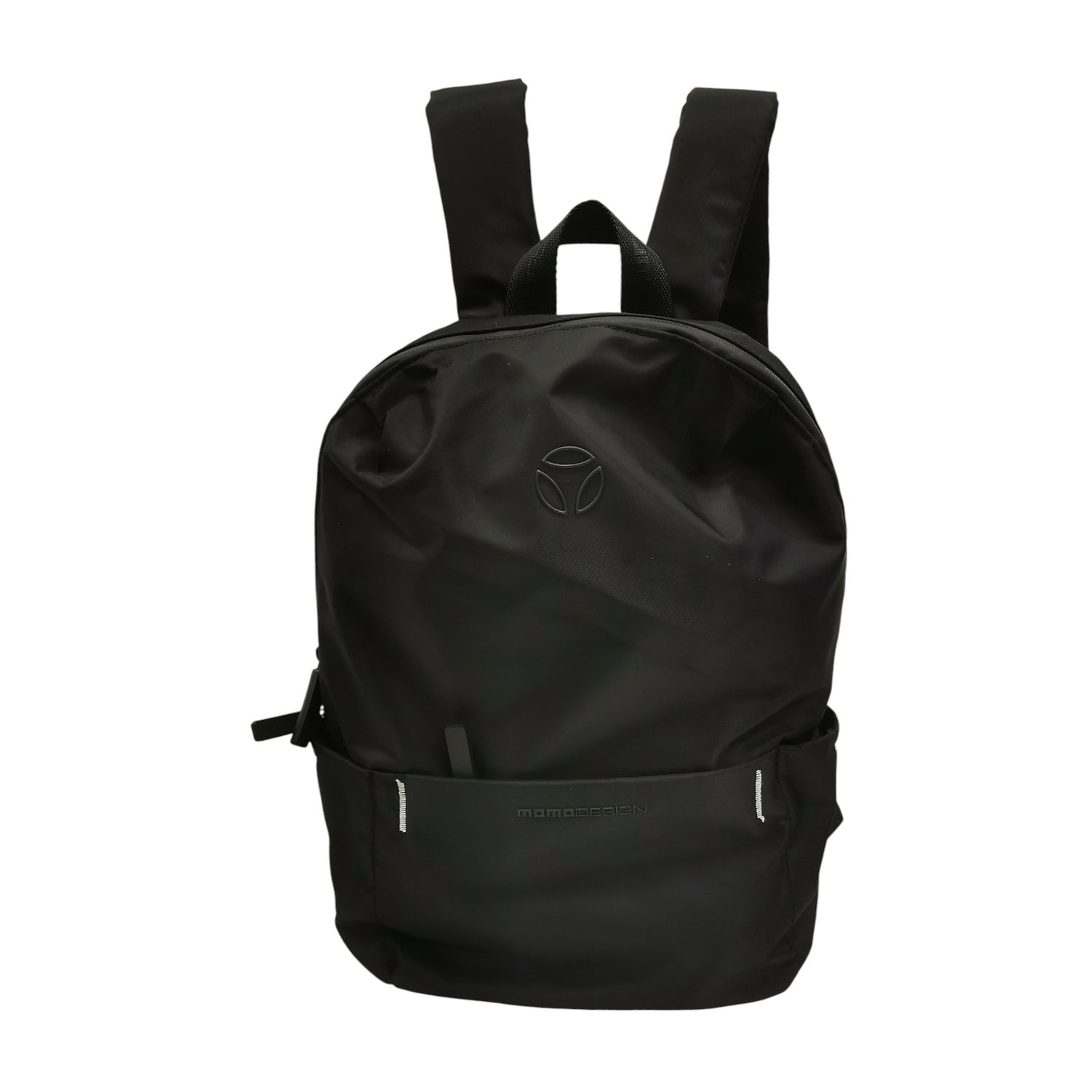 Momo Design Zaino Uomo in Tessuto Nero con Tasche Laterali