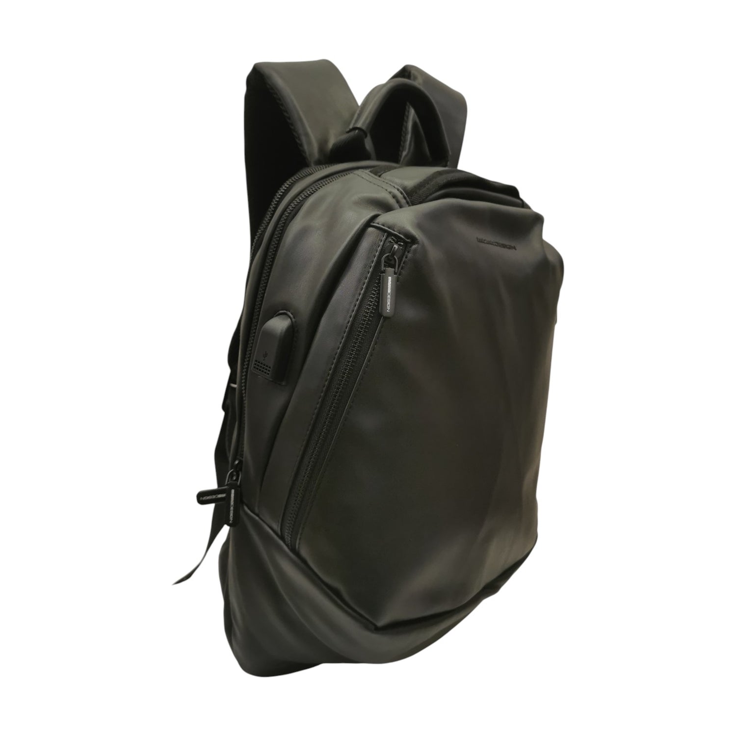 Momo Design Zaino Uomo in Ecopelle Nera Porta Pc