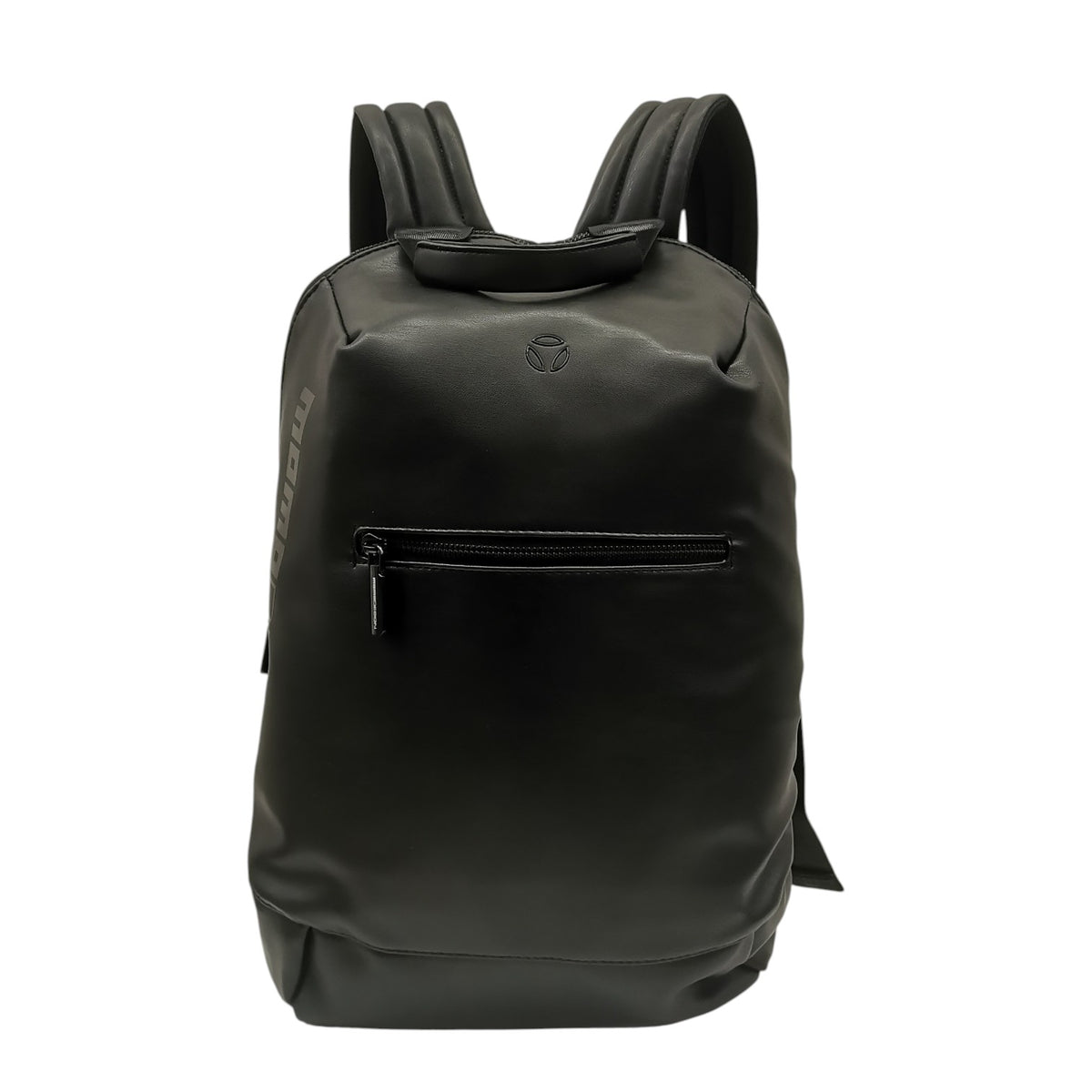 Momo Design Zaino Uomo n Ecopelle Nera con Tasca con Zip