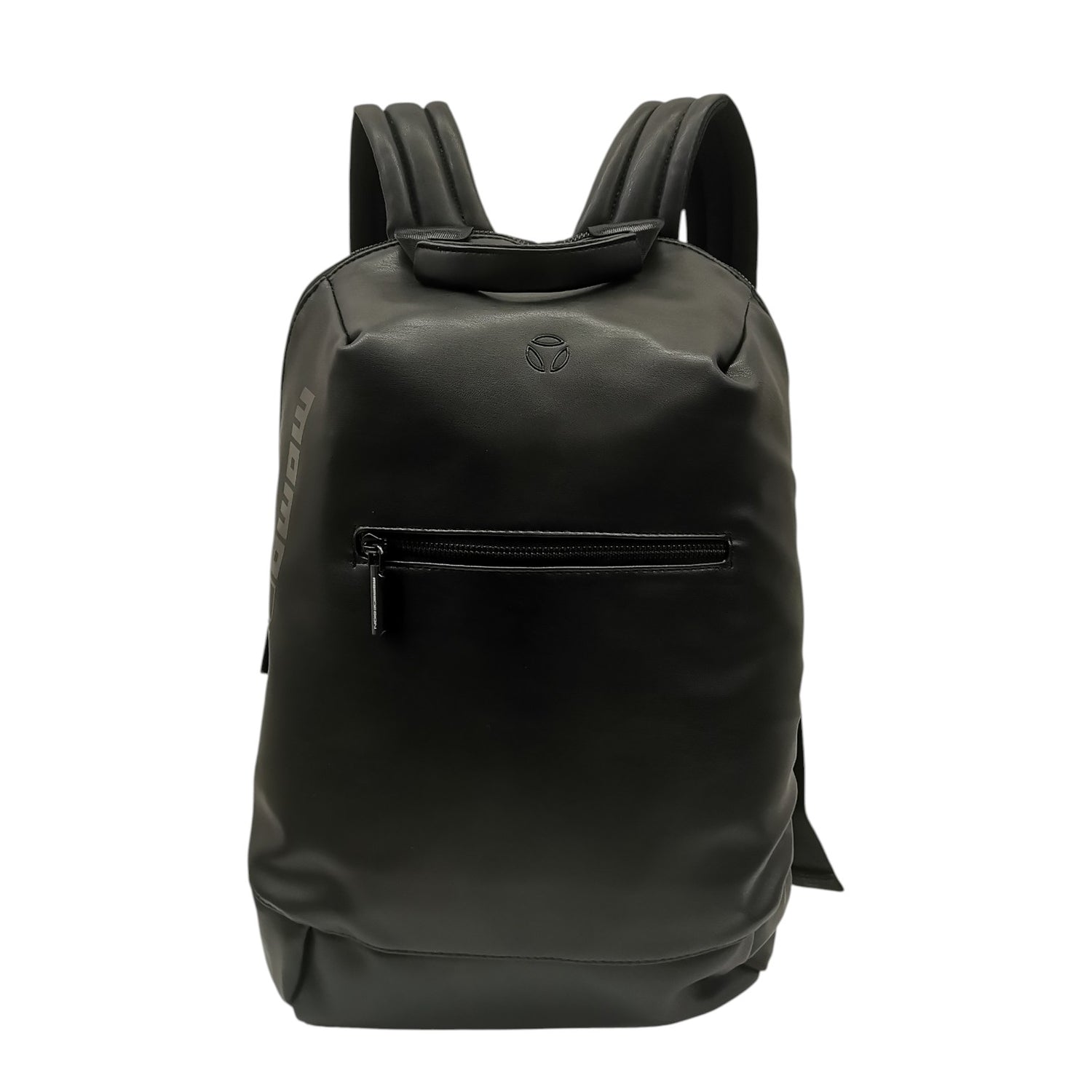 Momo Design Zaino Uomo n Ecopelle Nera con Tasca con Zip