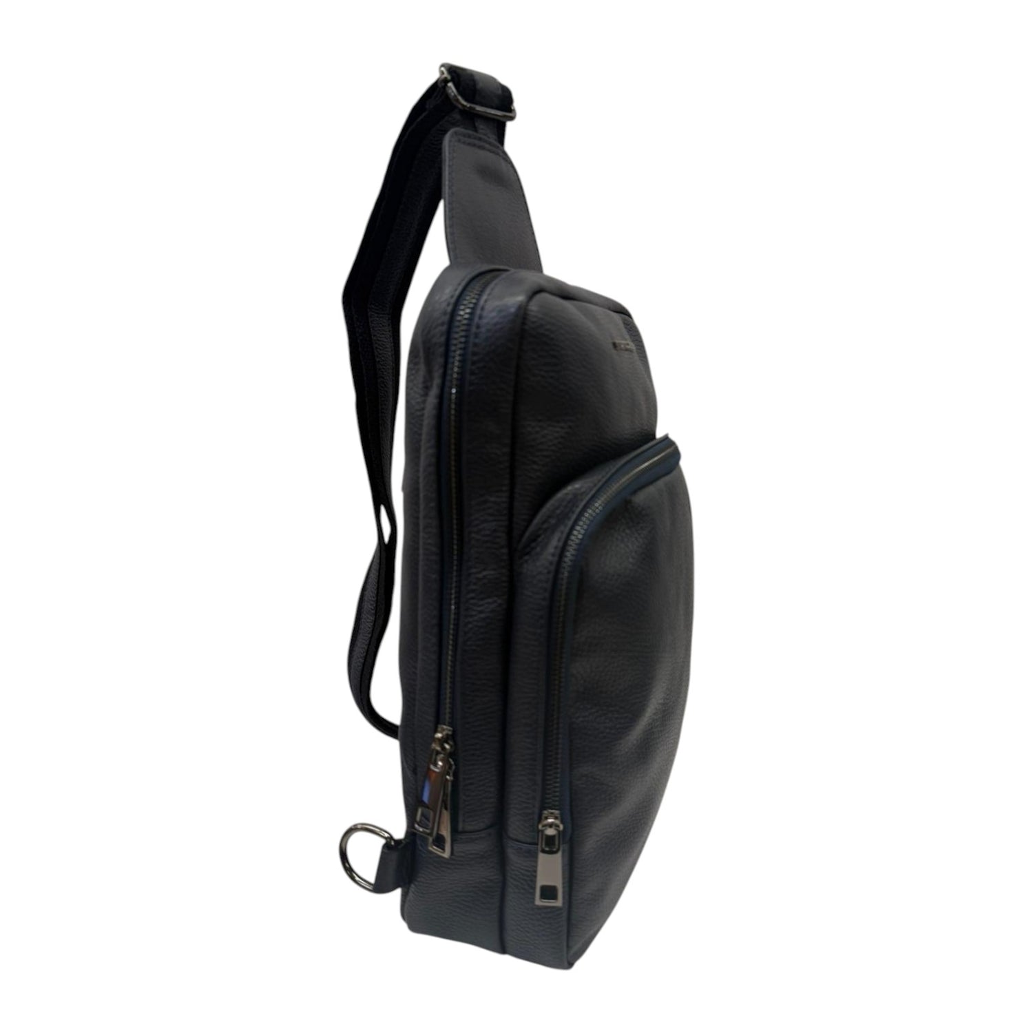 Momo Design Bandoliera/Zaino Uomo in Pelle Blu