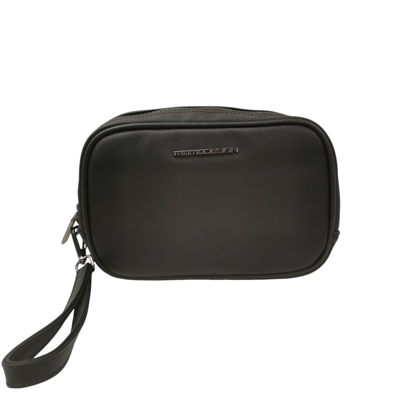 Momo Design Pochette Uomo in Ecopelle Nera con Tasca Frontale