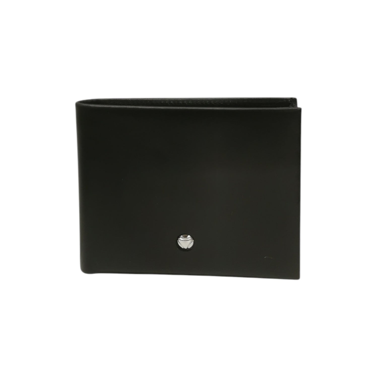 Momo Design Portafoglio in Pelle Liscia Nera con Portamonete