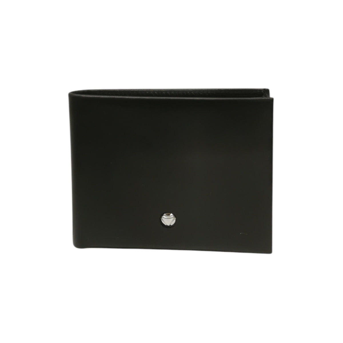 Momo Design Portafoglio in Pelle Liscia Nera con Portamonete