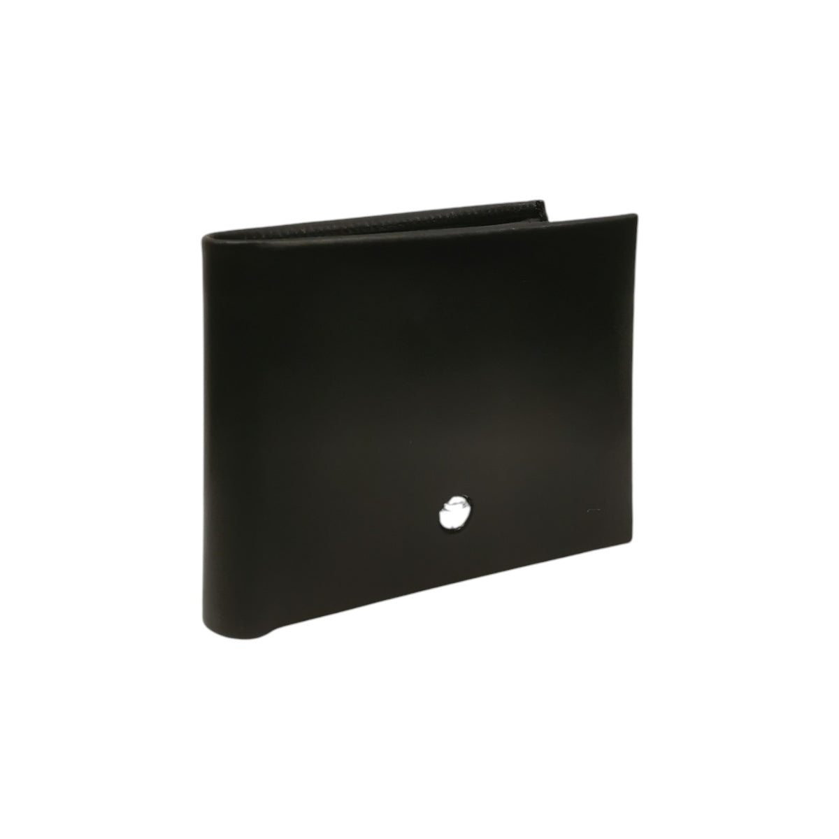 Momo Design Portafoglio in Pelle Liscia Nera con Portamonete