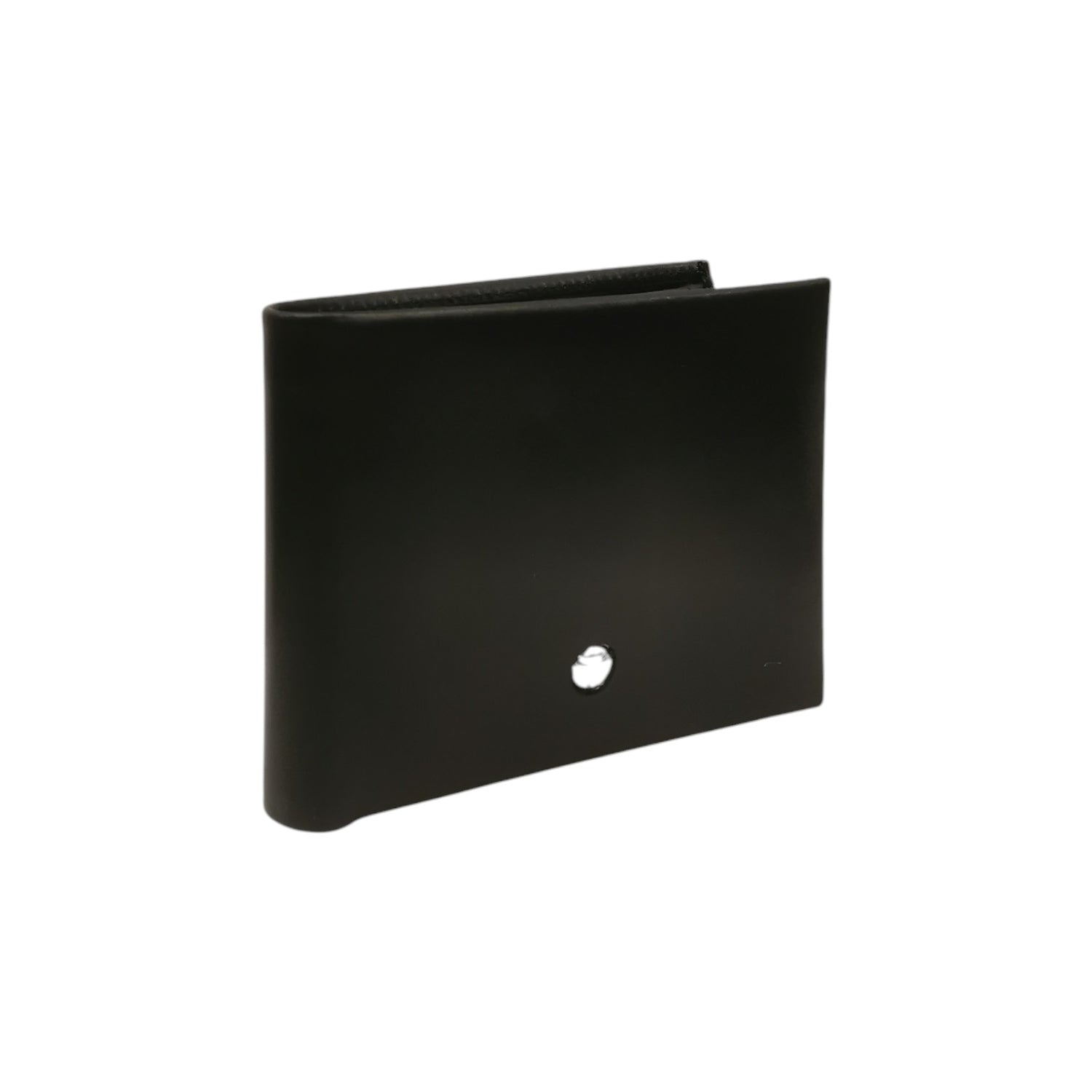 Momo Design Portafoglio in Pelle Liscia Nera con Portamonete