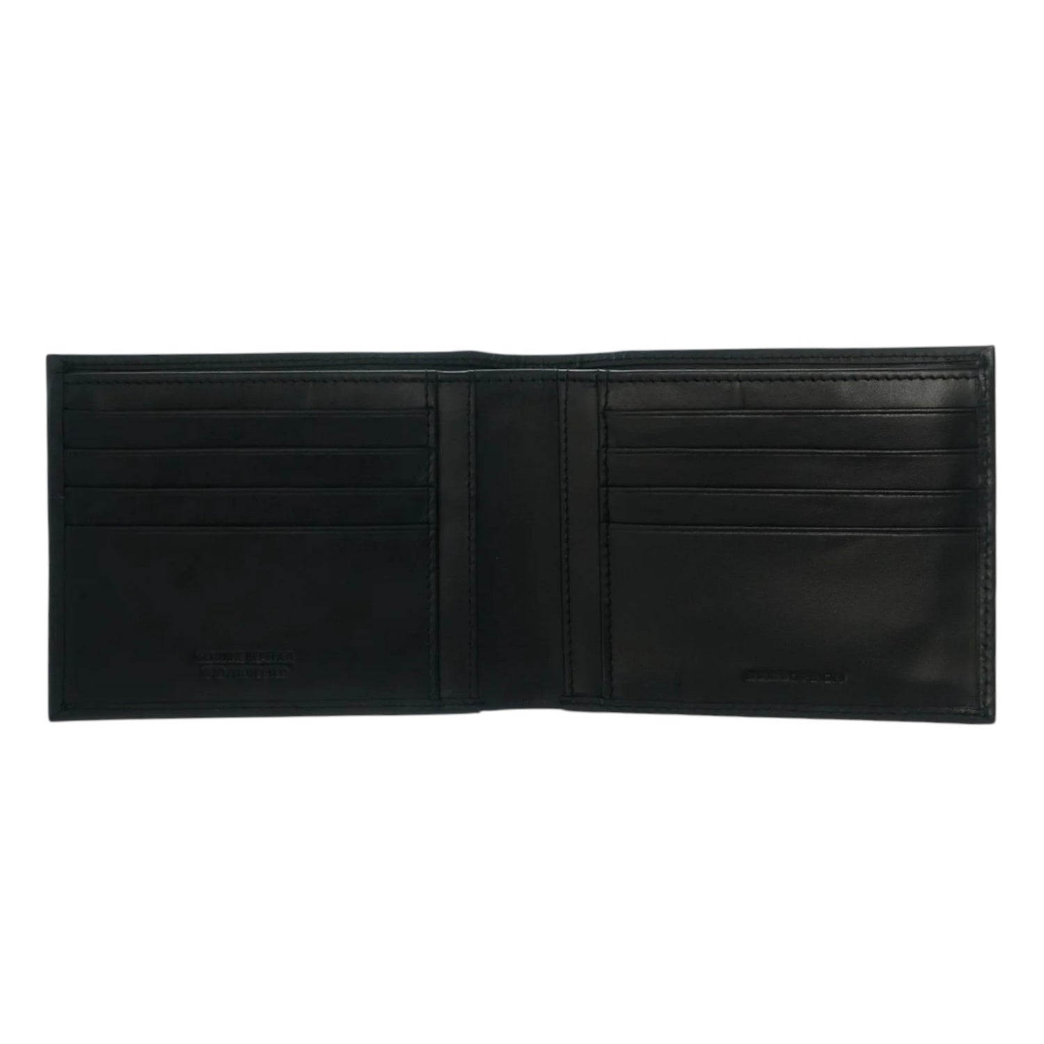 Momo Design Portafoglio Uomo in Pelle Nera con Taglio a Vivo