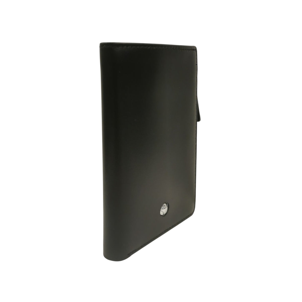 Momo Design Portafoglio Verticale Uomo in Pelle Nera con Zip
