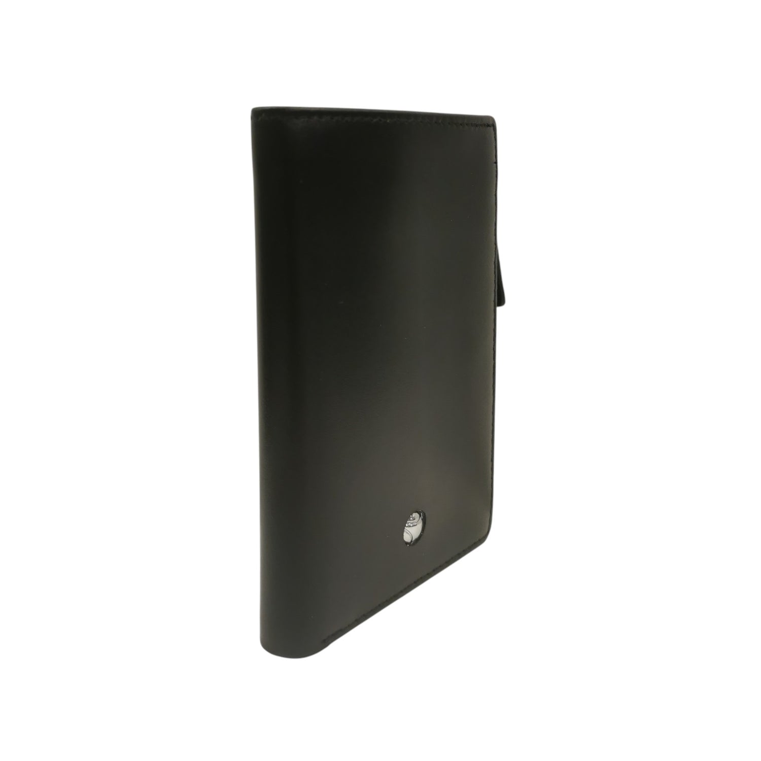 Momo Design Portafoglio Verticale Uomo in Pelle Nera con Zip