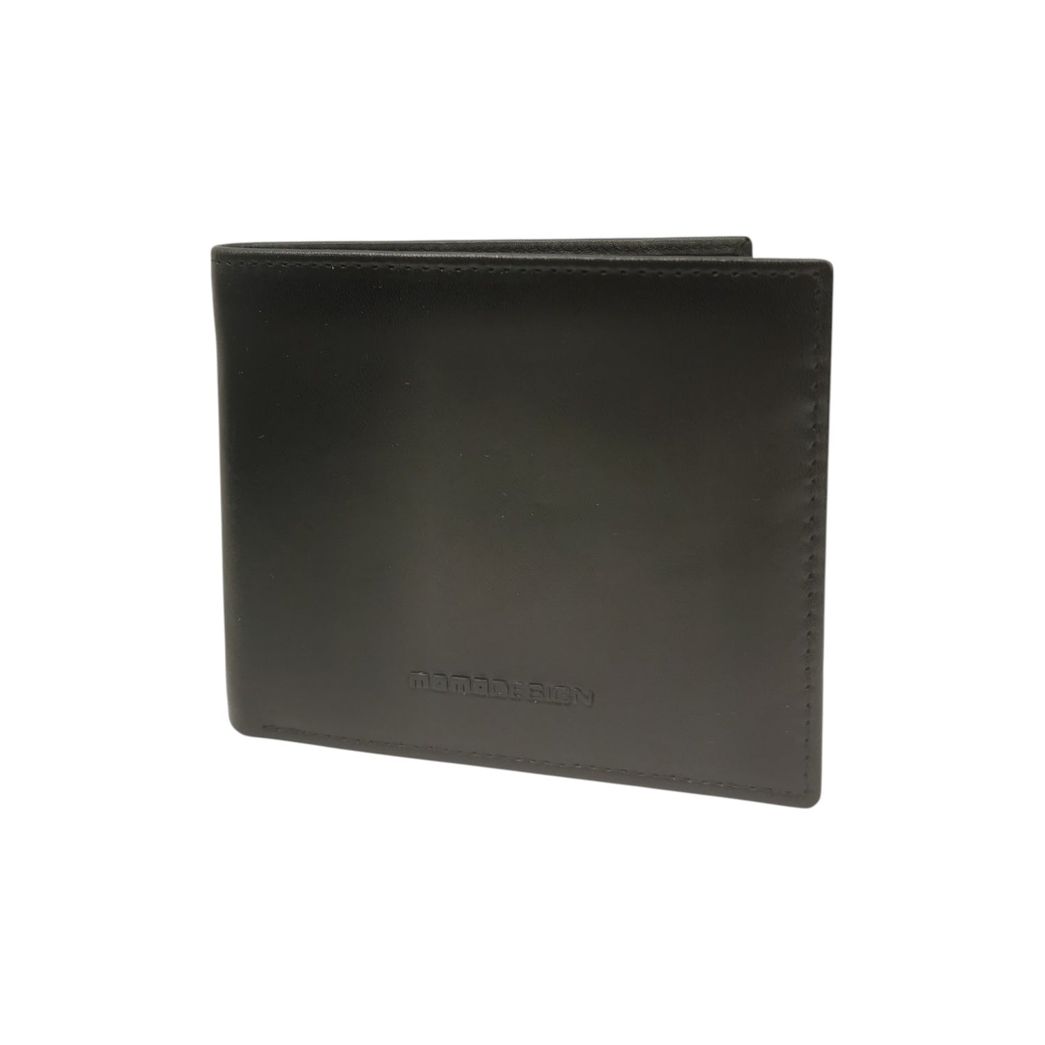 Momo Design Portafoglio Uomo in Pelle Nera con Logo