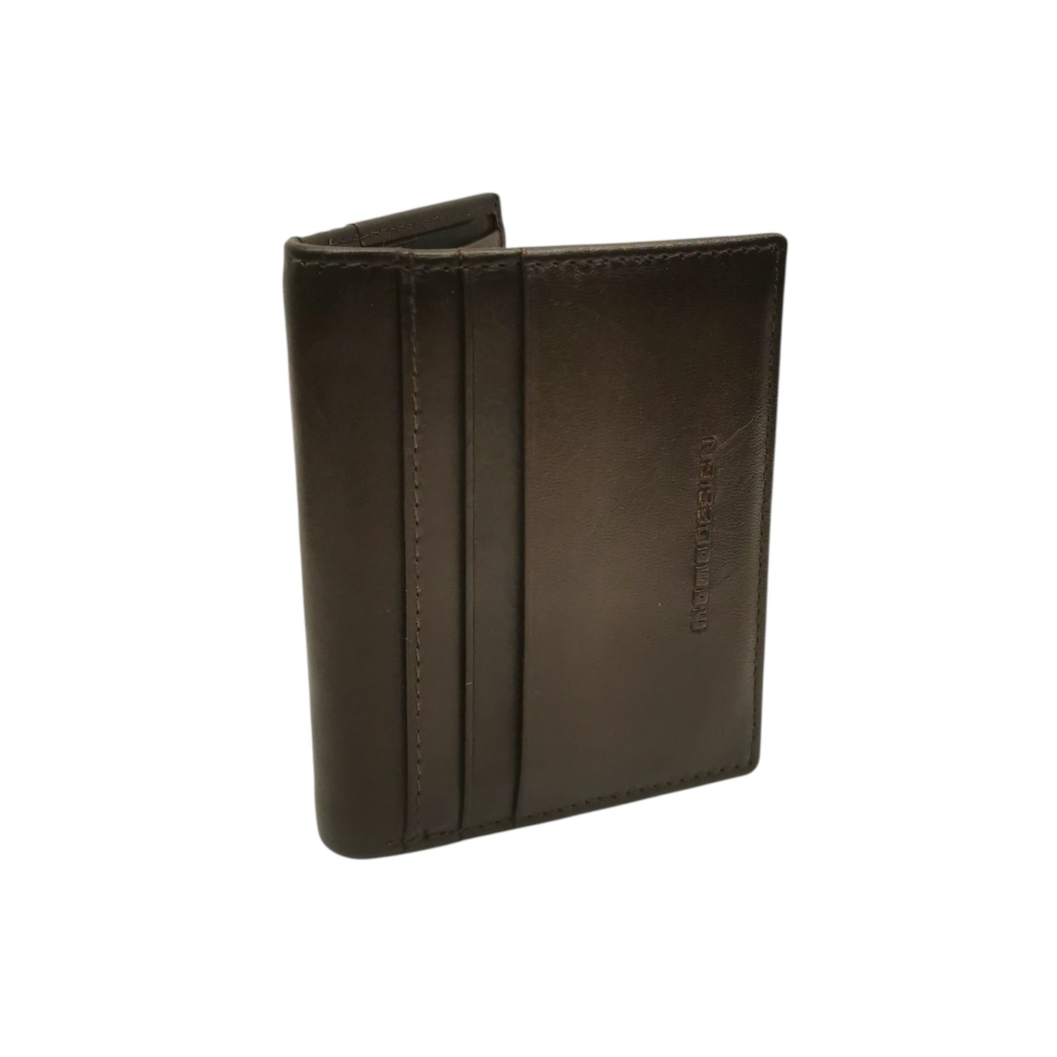 Momo Design Portacarte Verticale Uomo in Pelle Moro