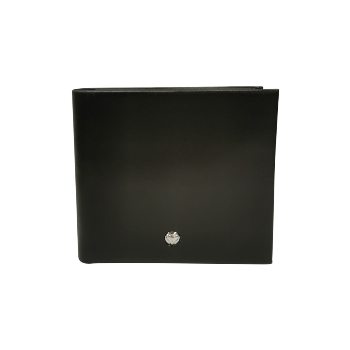 Momo Design Portafoglio Uomo in Pelle Nera con Logo Argento
