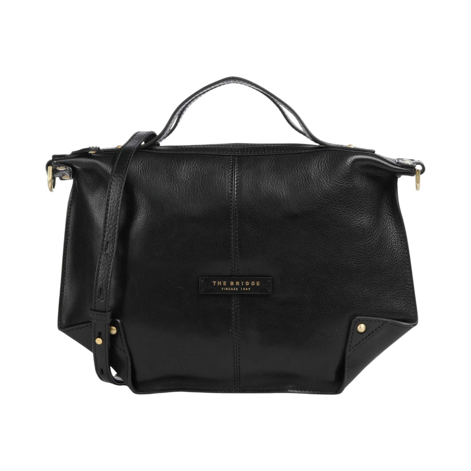 The Bridge Borsa a Mano Donna in Pelle Nera con Tracolla Regolabile
