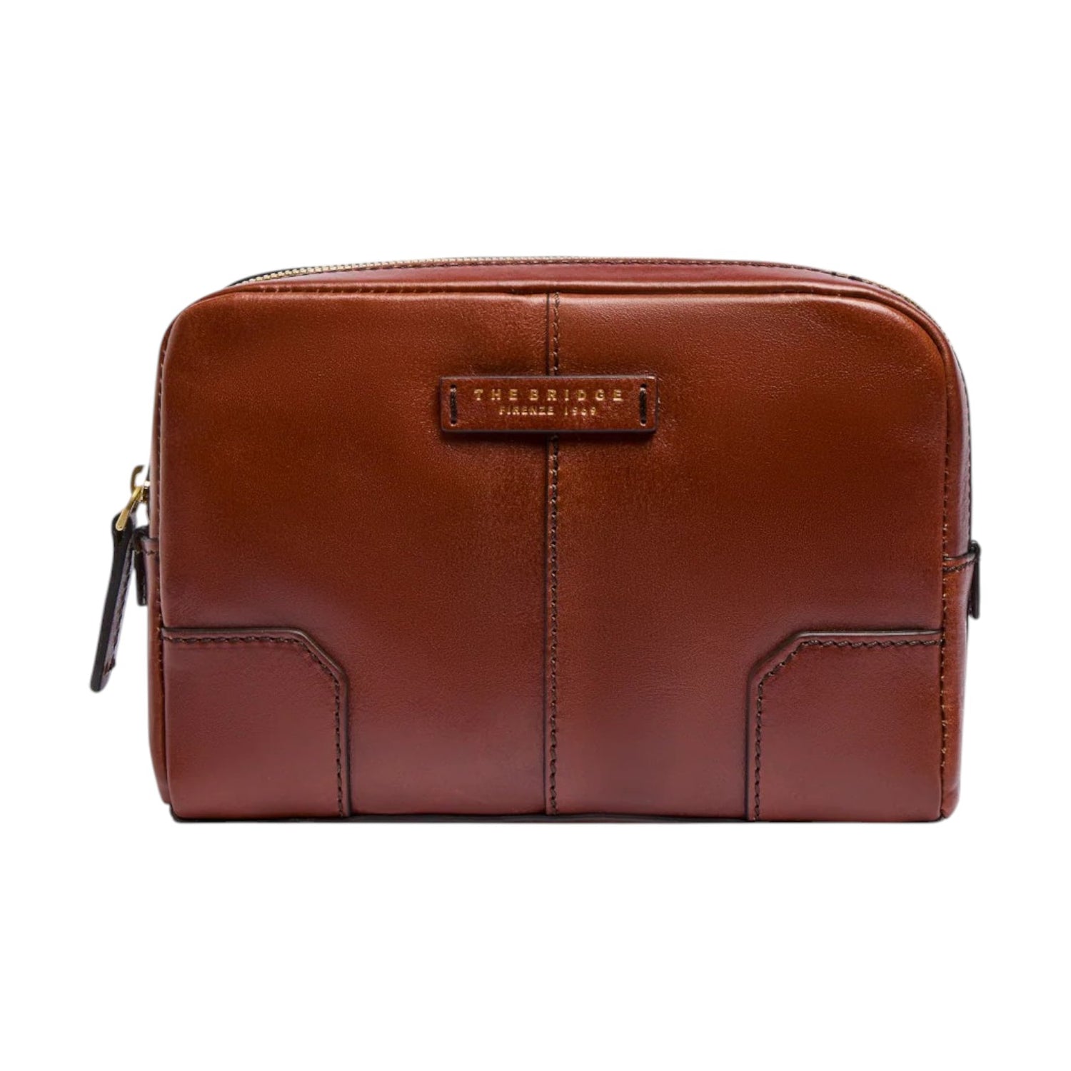 The Bridge Pochette Linea Vespucci Uomo in Pelle Cuoio con Zip