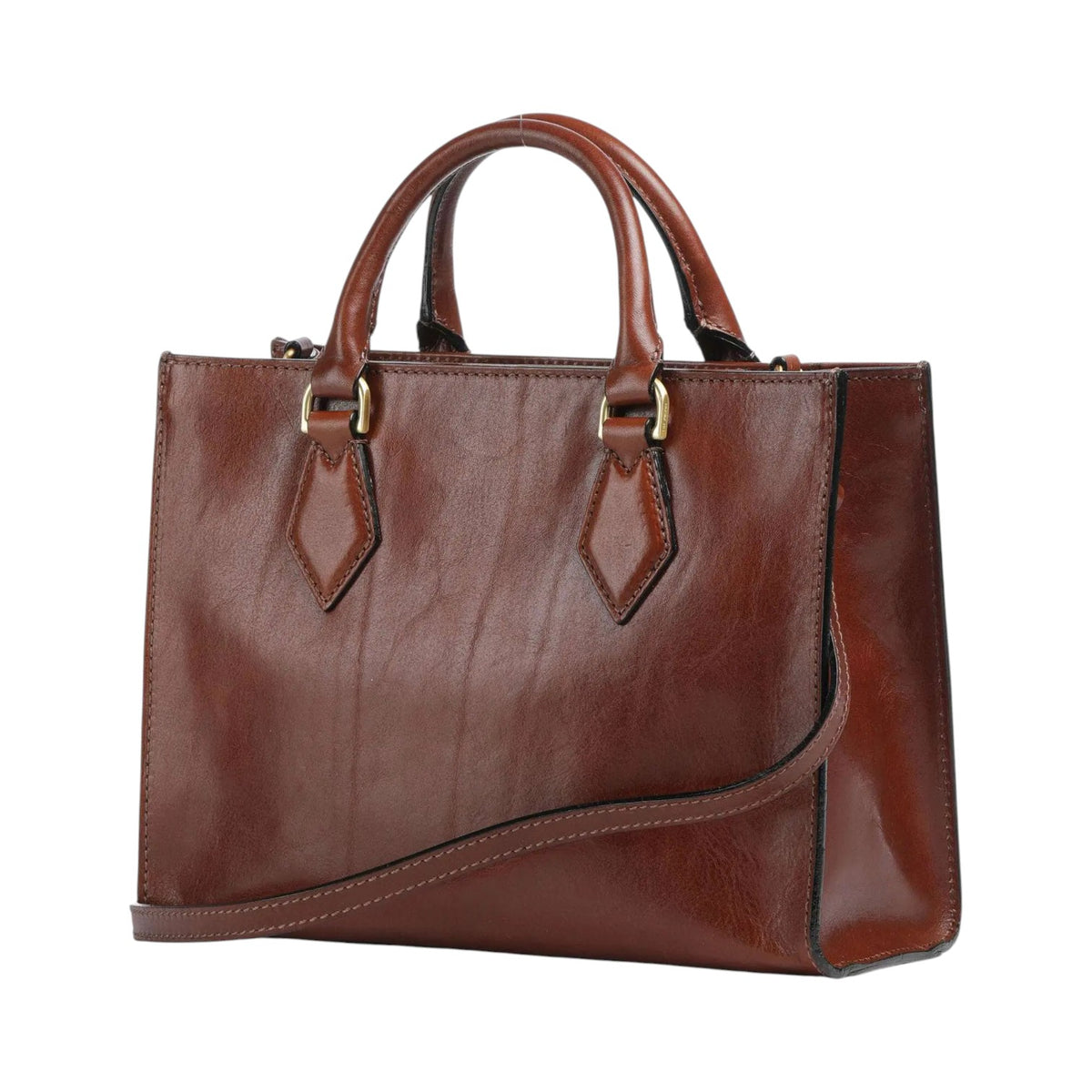The Bridge Borsa a Mano Linea Ida Donna in Pelle Cuoio con Tracolla