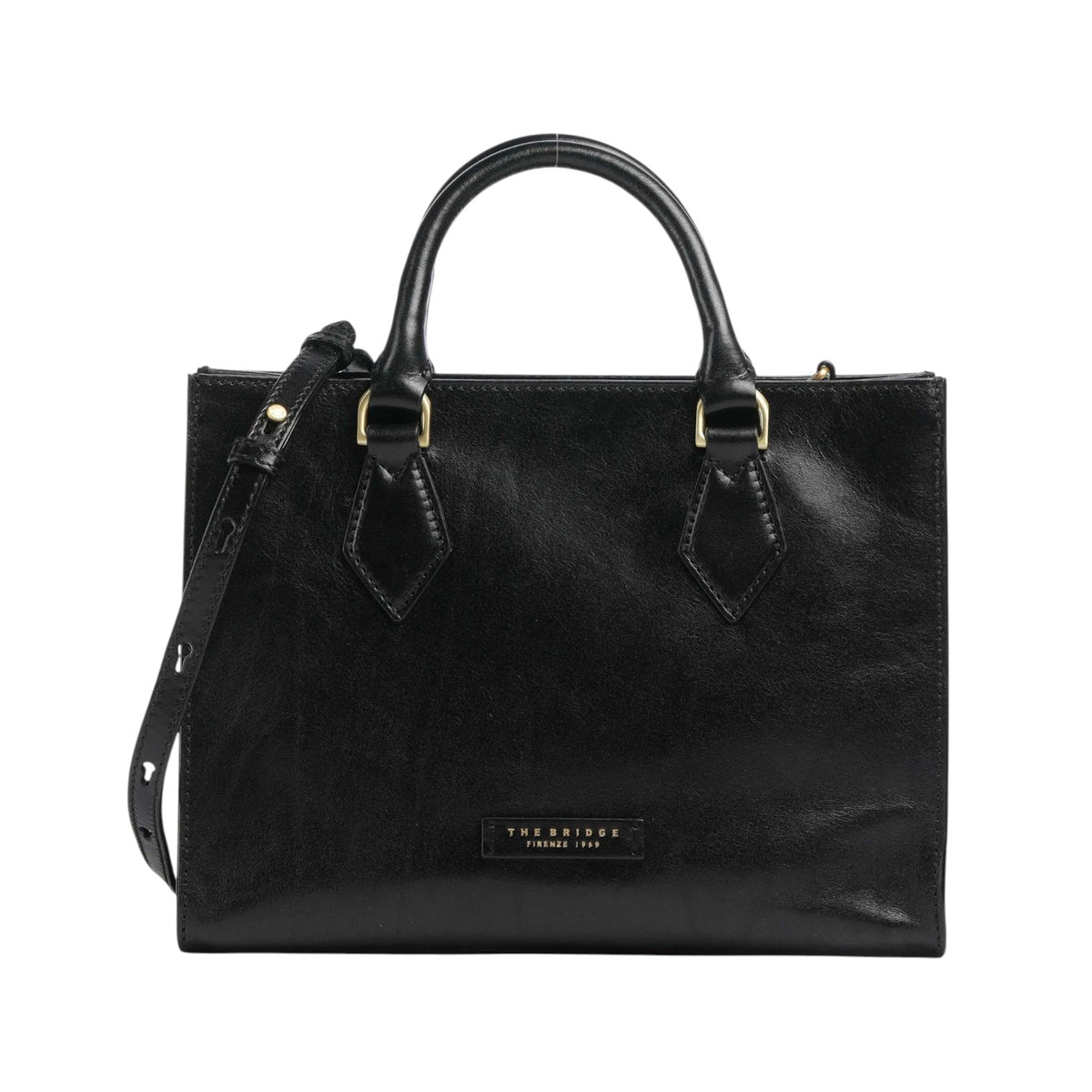 The Bridge Borsa a Mano Linea Ida Donna in Pelle Nera con Tracolla