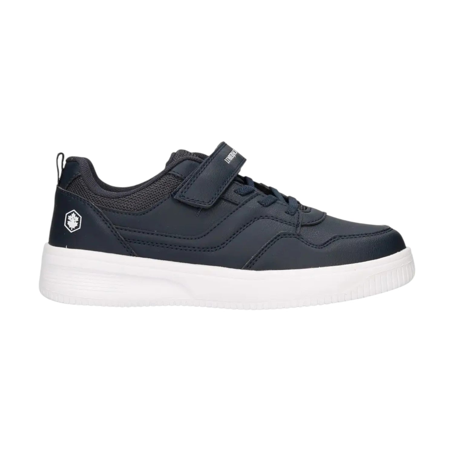 Lumberjack Sneakers Bambino in Ecopelle e Tessuto Blu con Strappo