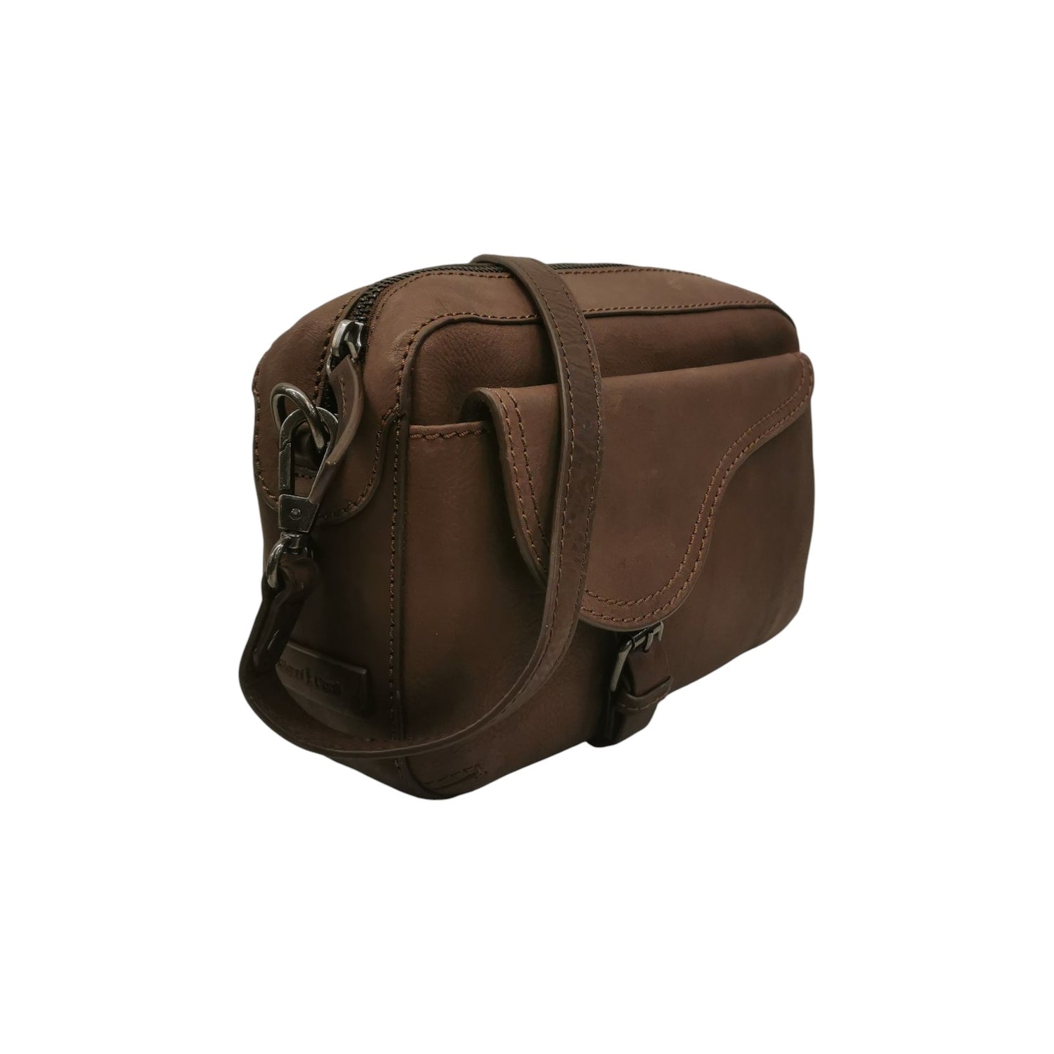 Gianni Conti Borsa a Tracolla Donna in Pelle Cioccolato con Cinturino