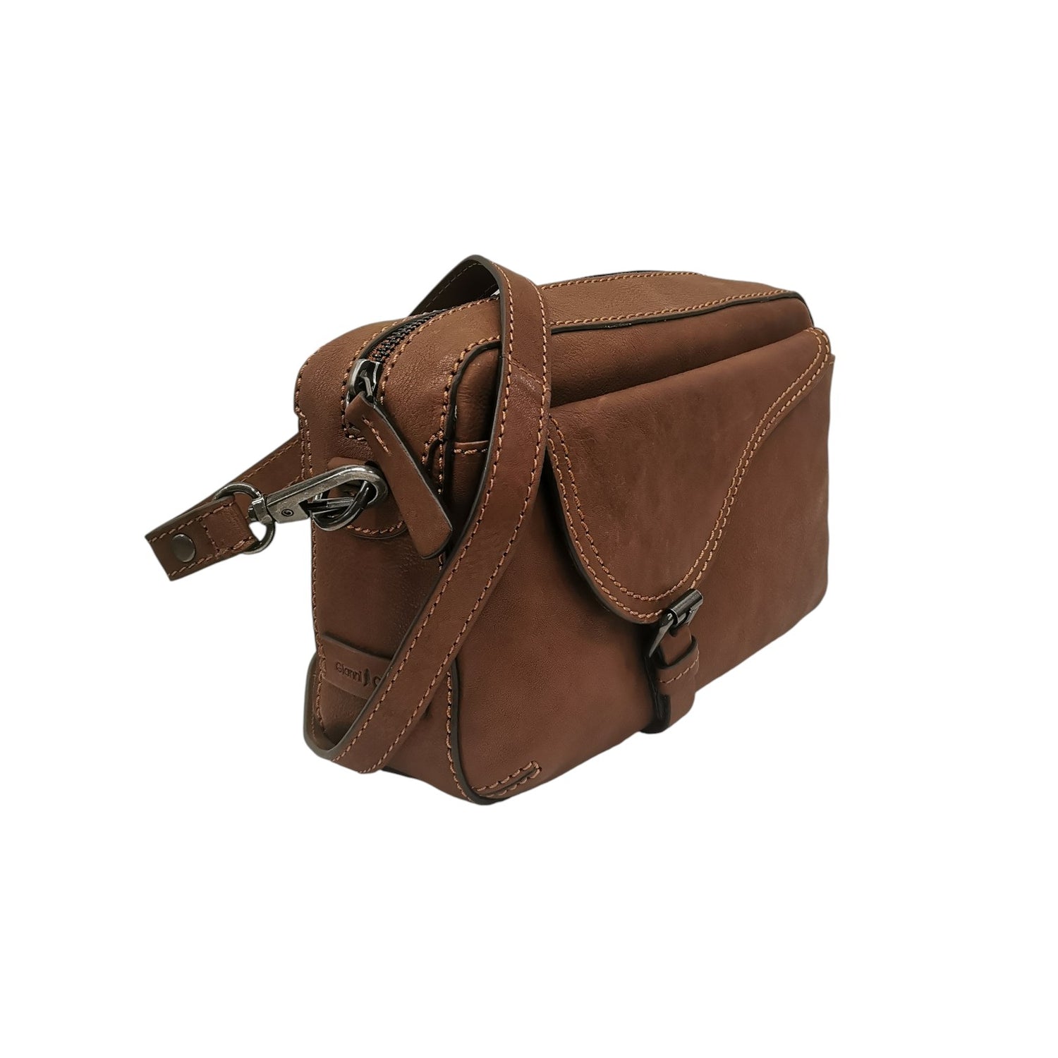 Gianni Conti Borsa a Tracolla Donna in Pelle Cuoio con Cinturino