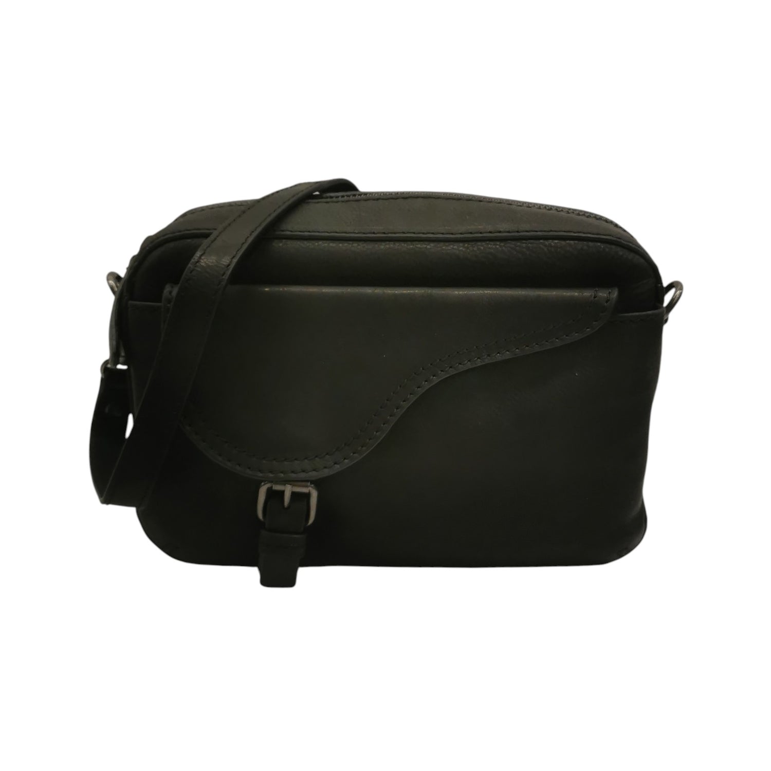 Gianni Conti Borsa a Tracolla Donna in Pelle Nera con Cinturino