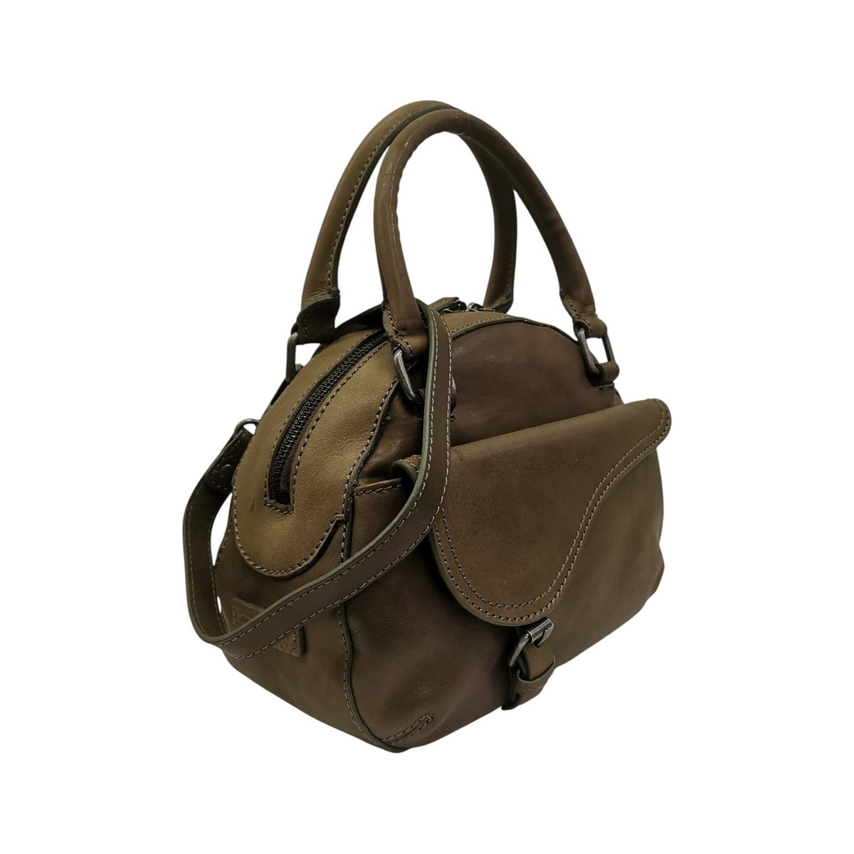 Gianni Conti Borsa a Mano Piccola Donna in Pelle Pistacchio con Cinturino e Tracolla