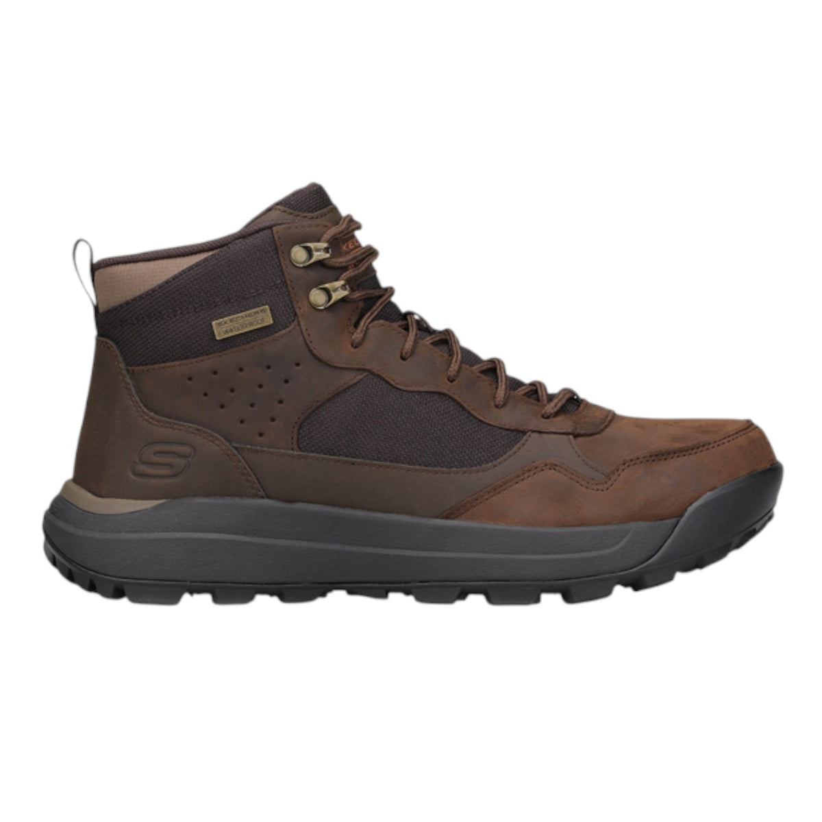 Skechers Scarponcino Uomo in Misto Pelle Cacao Waterproof