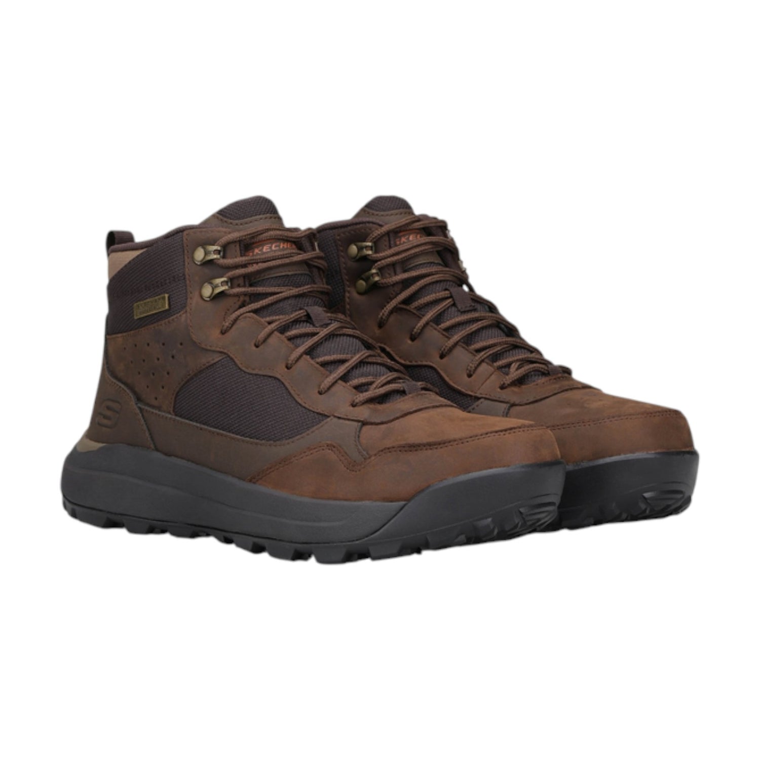 Skechers Scarponcino Uomo in Misto Pelle Cacao Waterproof