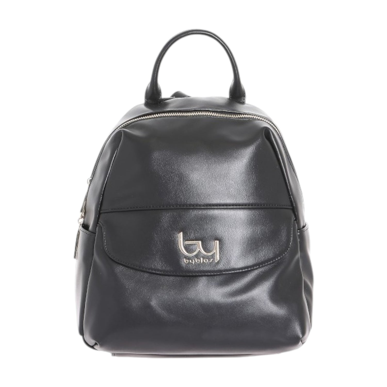 By Byblos Zaino Donna in Ecopelle Liscia Nera con Tasca Frontale