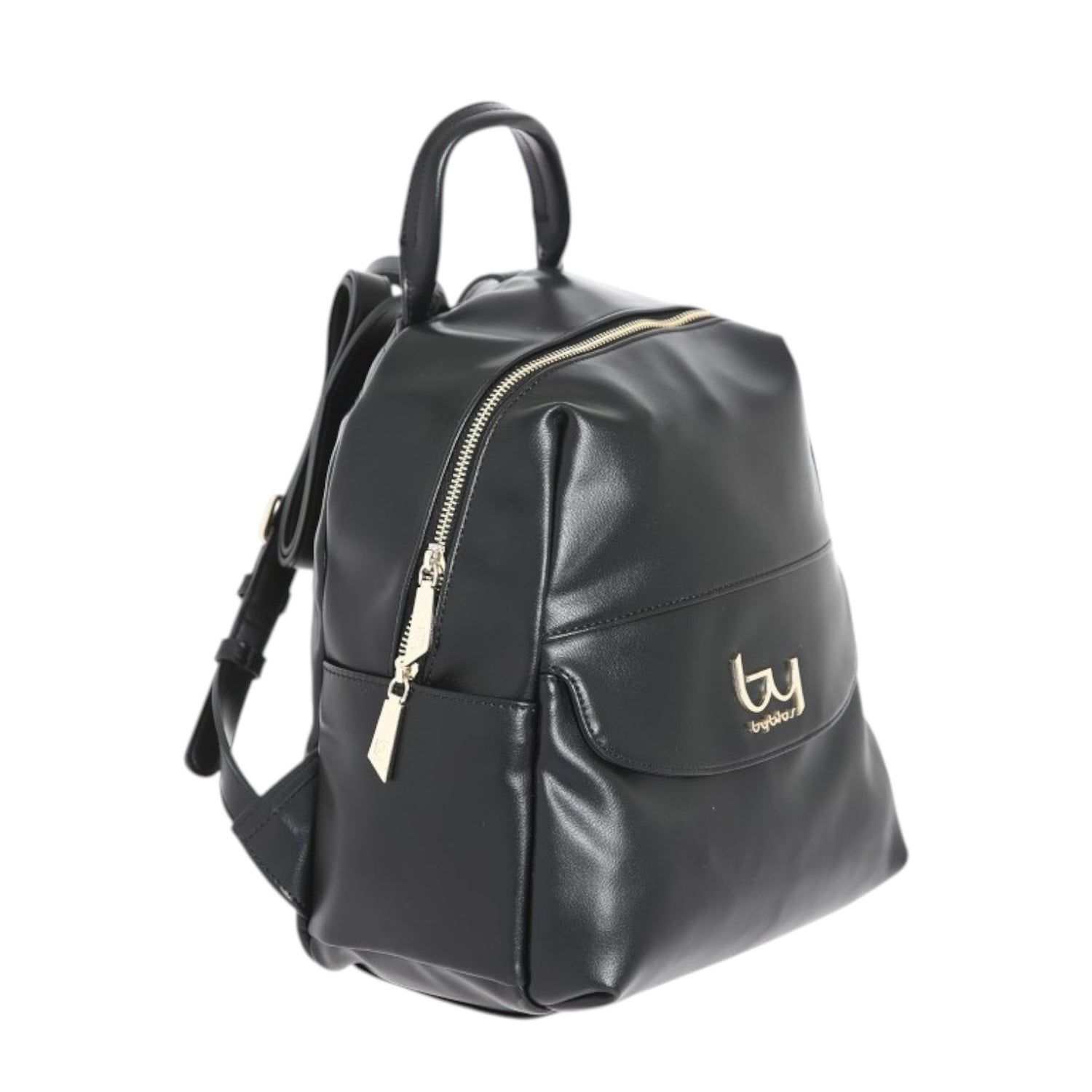 By Byblos Zaino Donna in Ecopelle Liscia Nera con Tasca Frontale