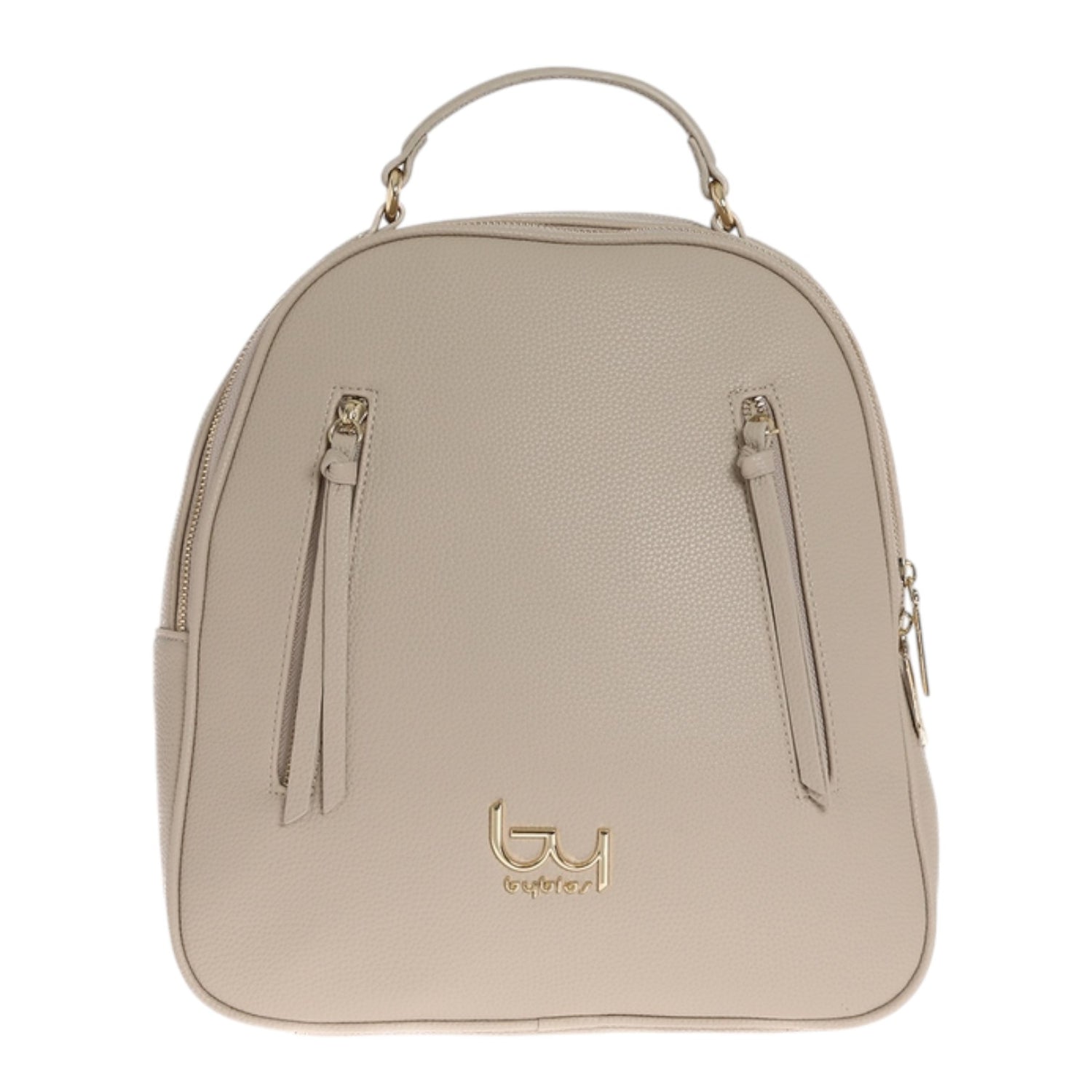 By Byblos Zaino Donna in Ecopelle Martellata Ghiaccio con Zip Laterali