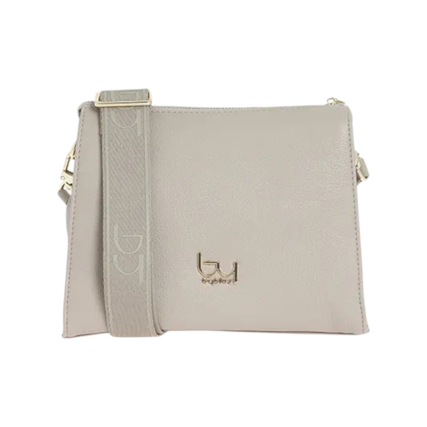 By Byblos Borsa a Tracolla Donna in Ecopelle Martellata Ghiaccio con Tracolla in Tessuto