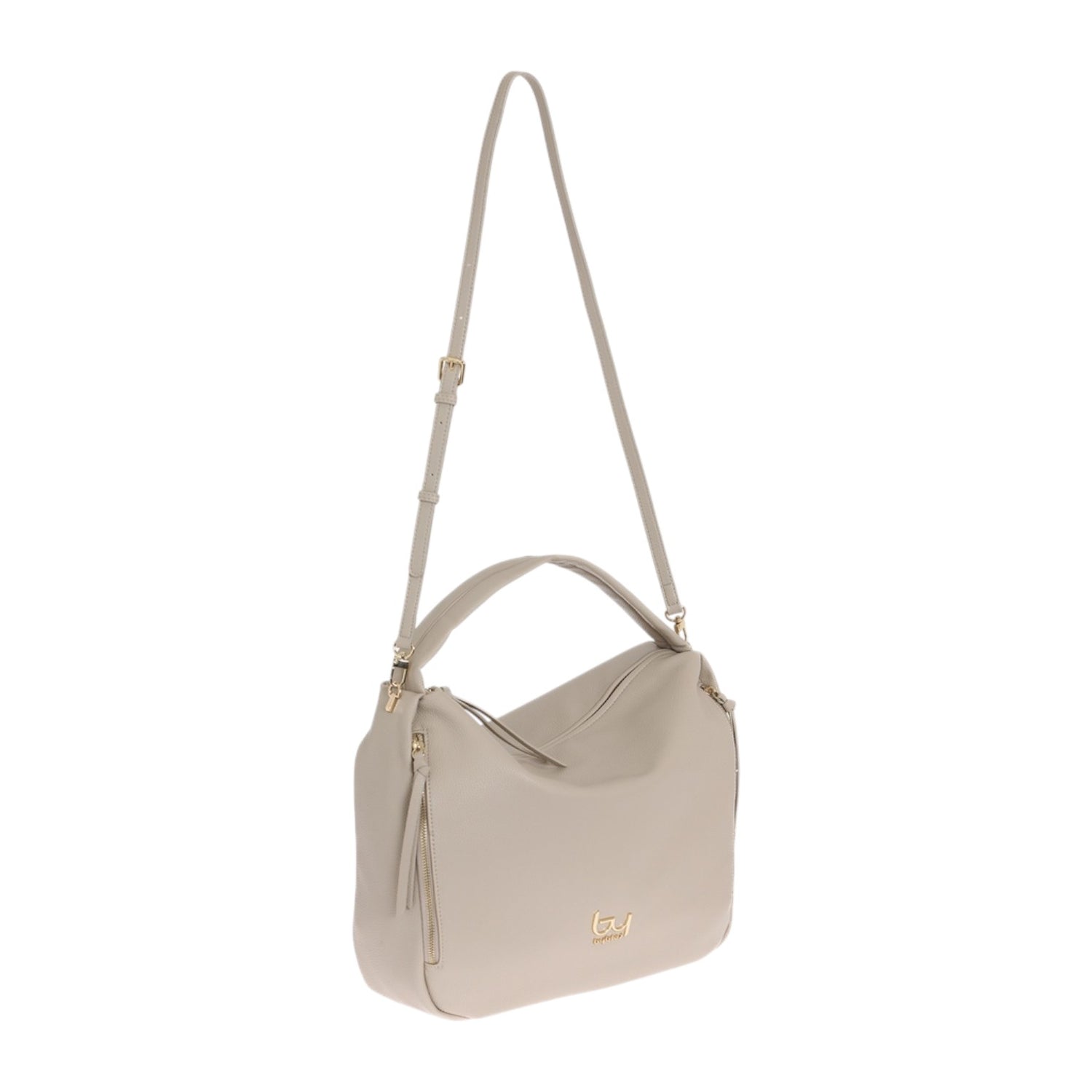 By Byblos Borsa a Spalla Donna in Ecopelle Morbida Ghiaccio con Tracolla e Tasche Laterali