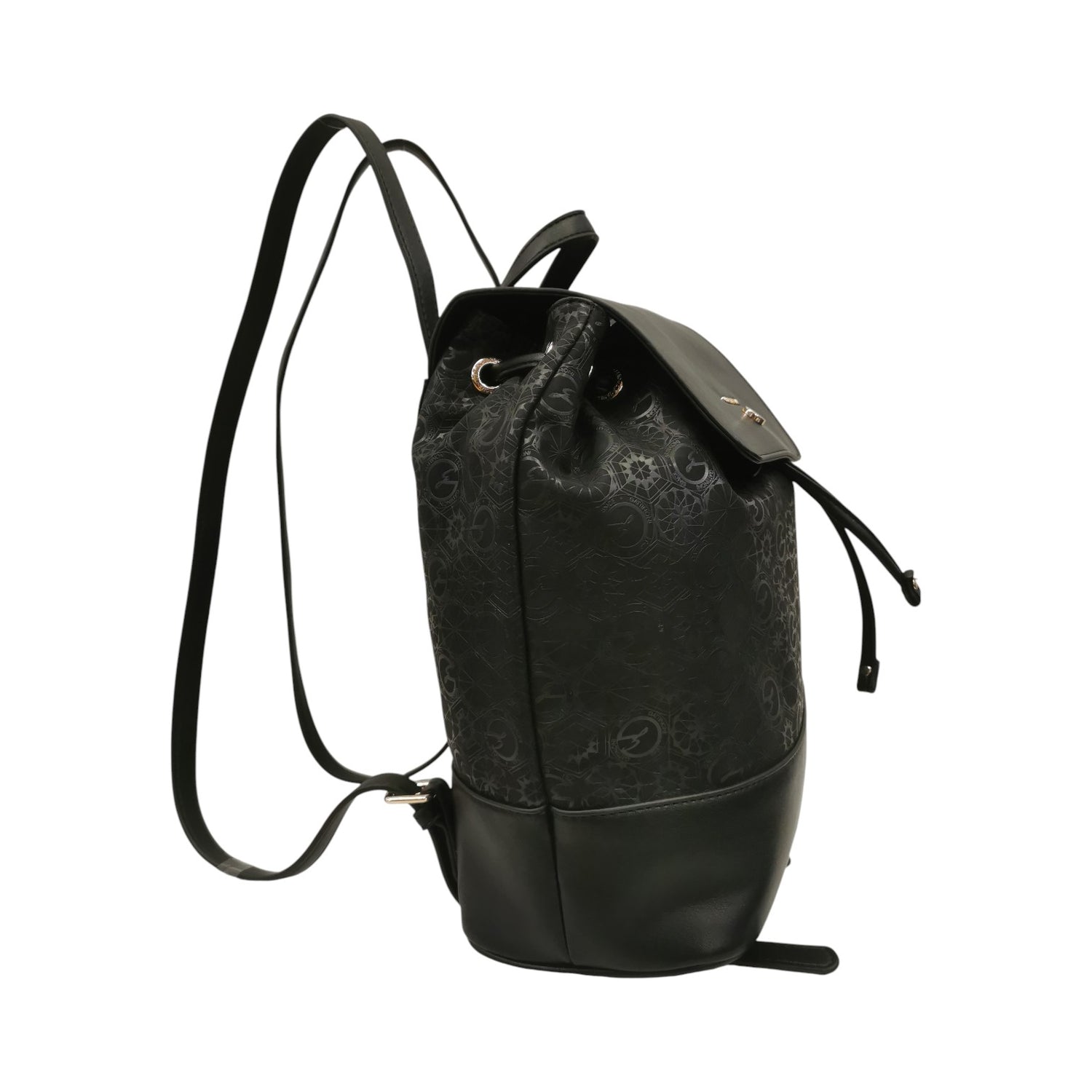 Gattinoni Roma Zaino Donna Teodosia Casual in Ecopelle Nera con Logo