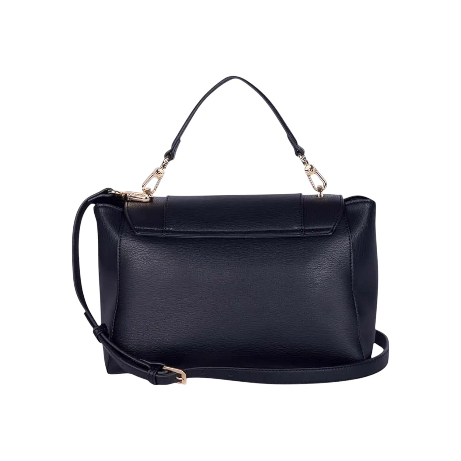 Gattinoni Roma Borsa a Mano Donna Leslie in Ecopelle Nera con Logo Dorato