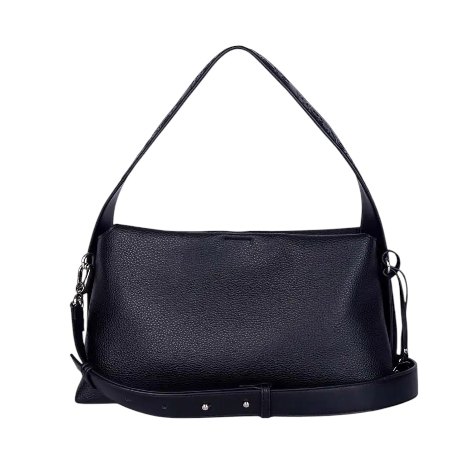 Gattinoni Roma Borsa a Spalla Donna Megan in Ecopelle Nera con Tracolla