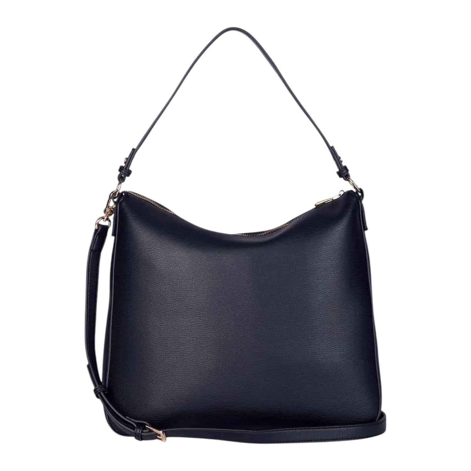 Gattinoni Roma Borsa a Spalla Donna Leslie in Ecopelle Nera con Tracolla