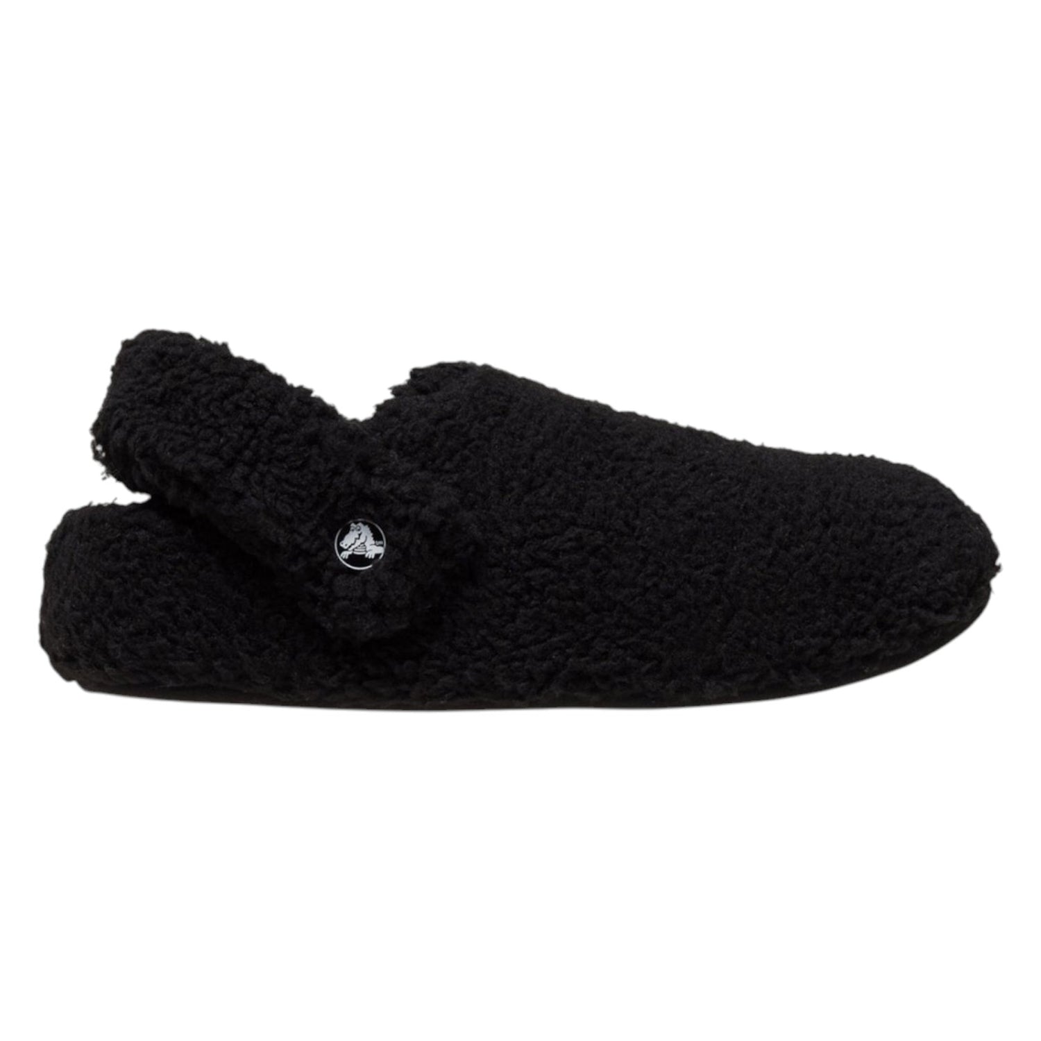 Crocs Classic Cozzzy Slipper Pantofola Donna in Pelliccia Sintetica Nera