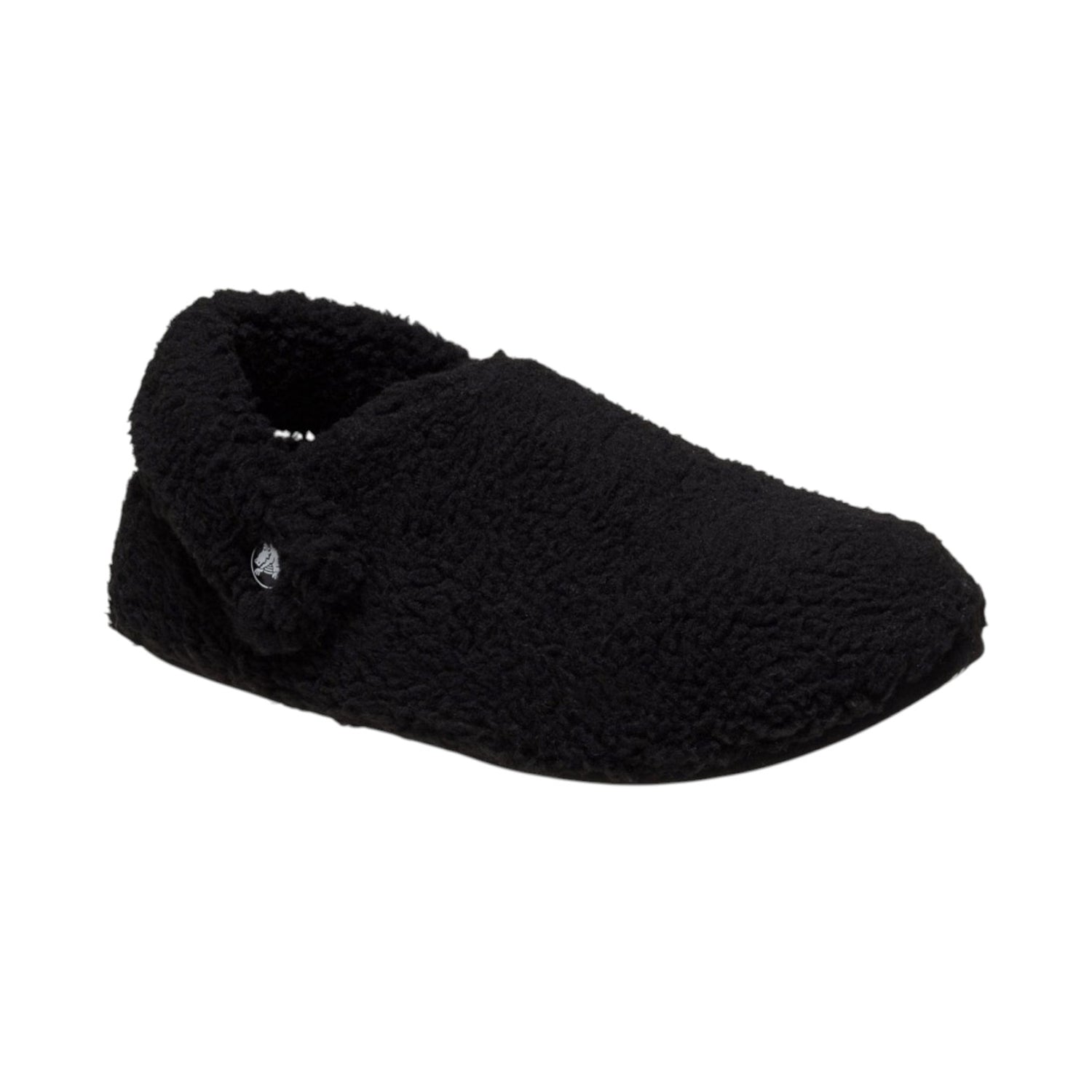 Crocs Classic Cozzzy Slipper Pantofola Donna in Pelliccia Sintetica Nera