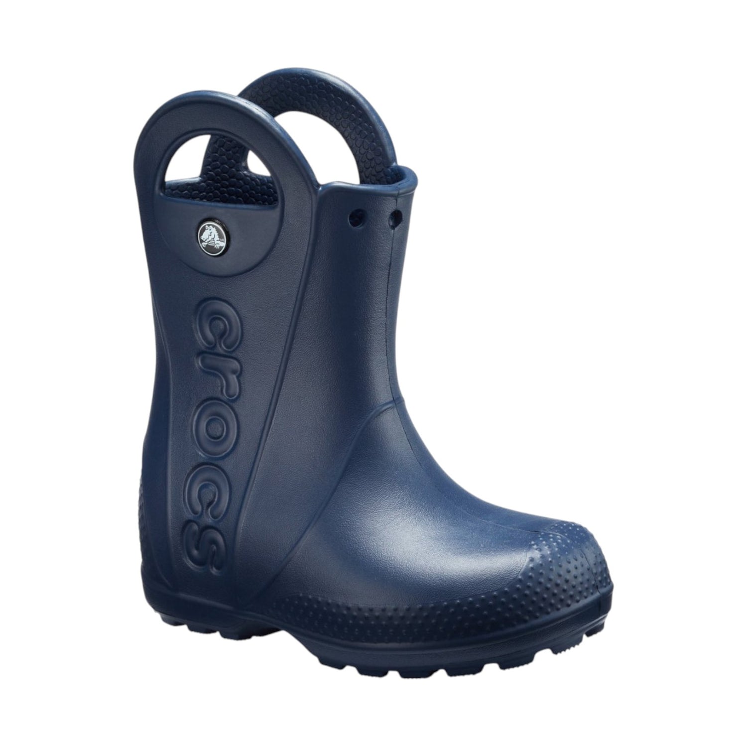 Crocs Handle It Rain Boot T Stivaletto Unisex in Gomma Blu Antipioggia