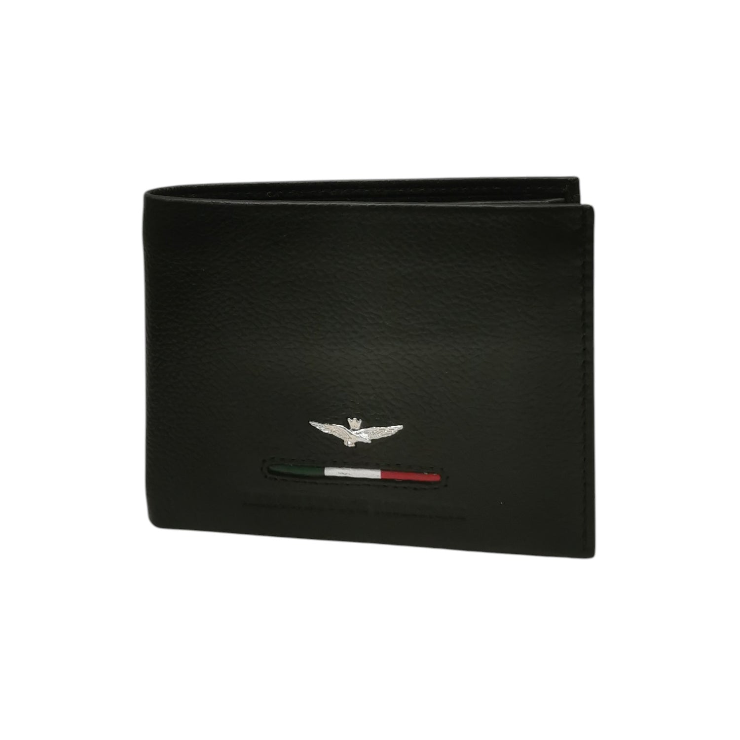 Aeronautica Militare Portafoglio Uomo Linea Fighter in Pelle Nera