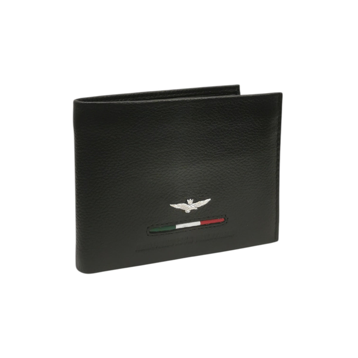 Aeronautica Militare Portafoglio Uomo Linea Fighter in Pelle Nera