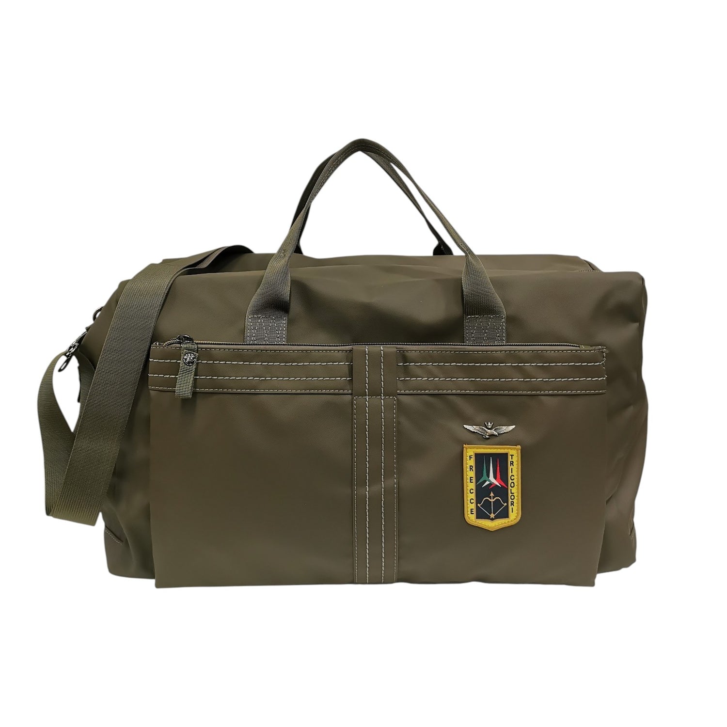 Aeronautica Militare Borsone Linea Freccia Misura Cabina Verde con Tracolla